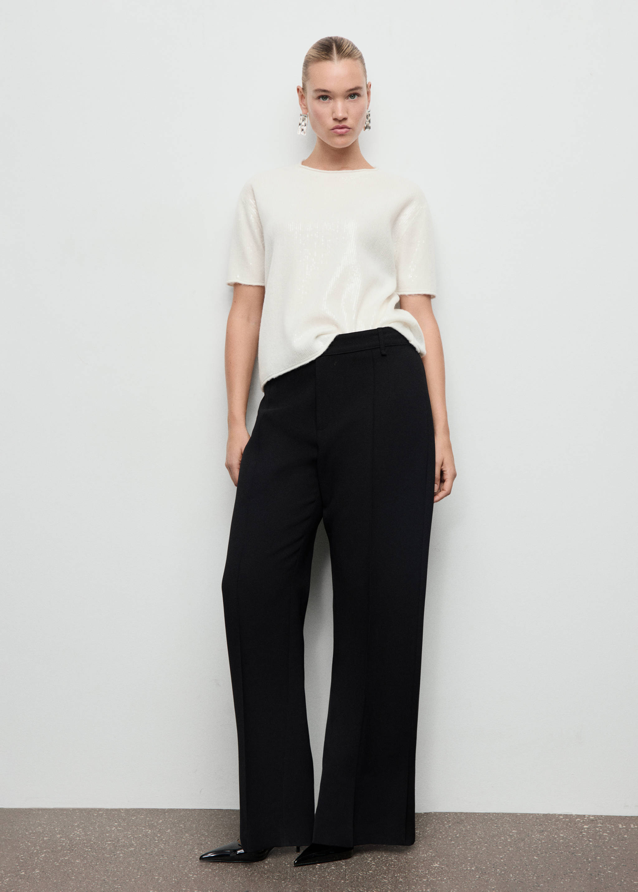 Short-sleeved sequin sweater - Details of the article 6