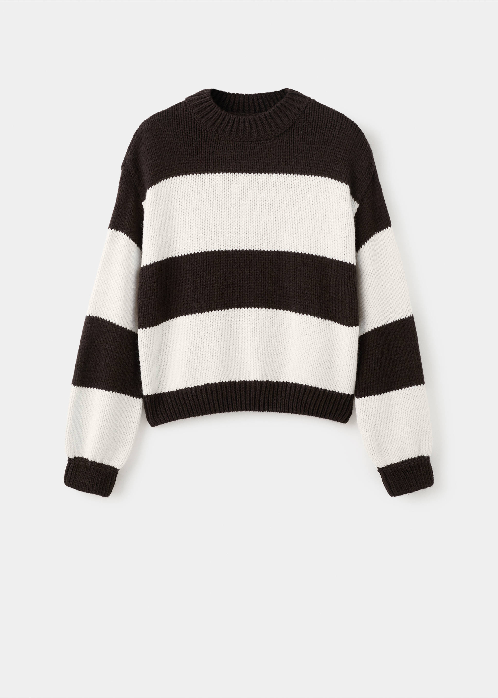 Knit striped sweater - Article without model, Ecru. Ref: 17009139-00.