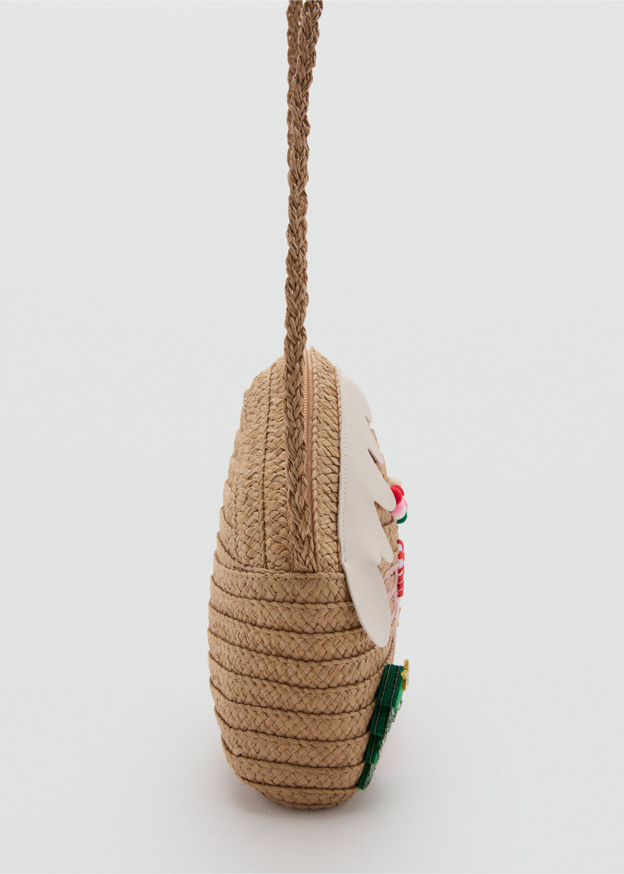 Handbag with Christmas motif - Details of the article 1, Sand. Ref: 17009211-00.