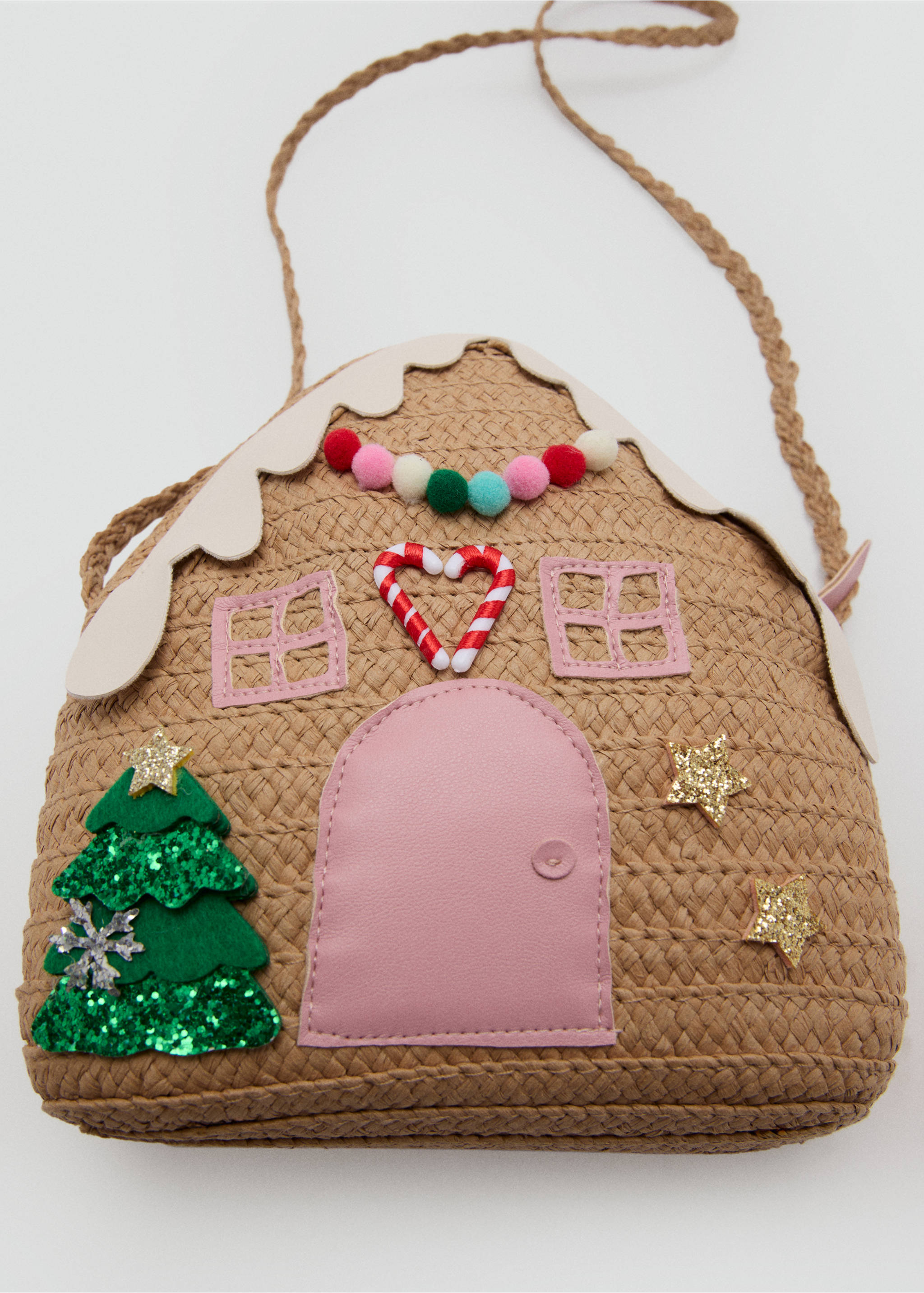 Handbag with Christmas motif - Details of the article 3, Sand. Ref: 17009211-00.