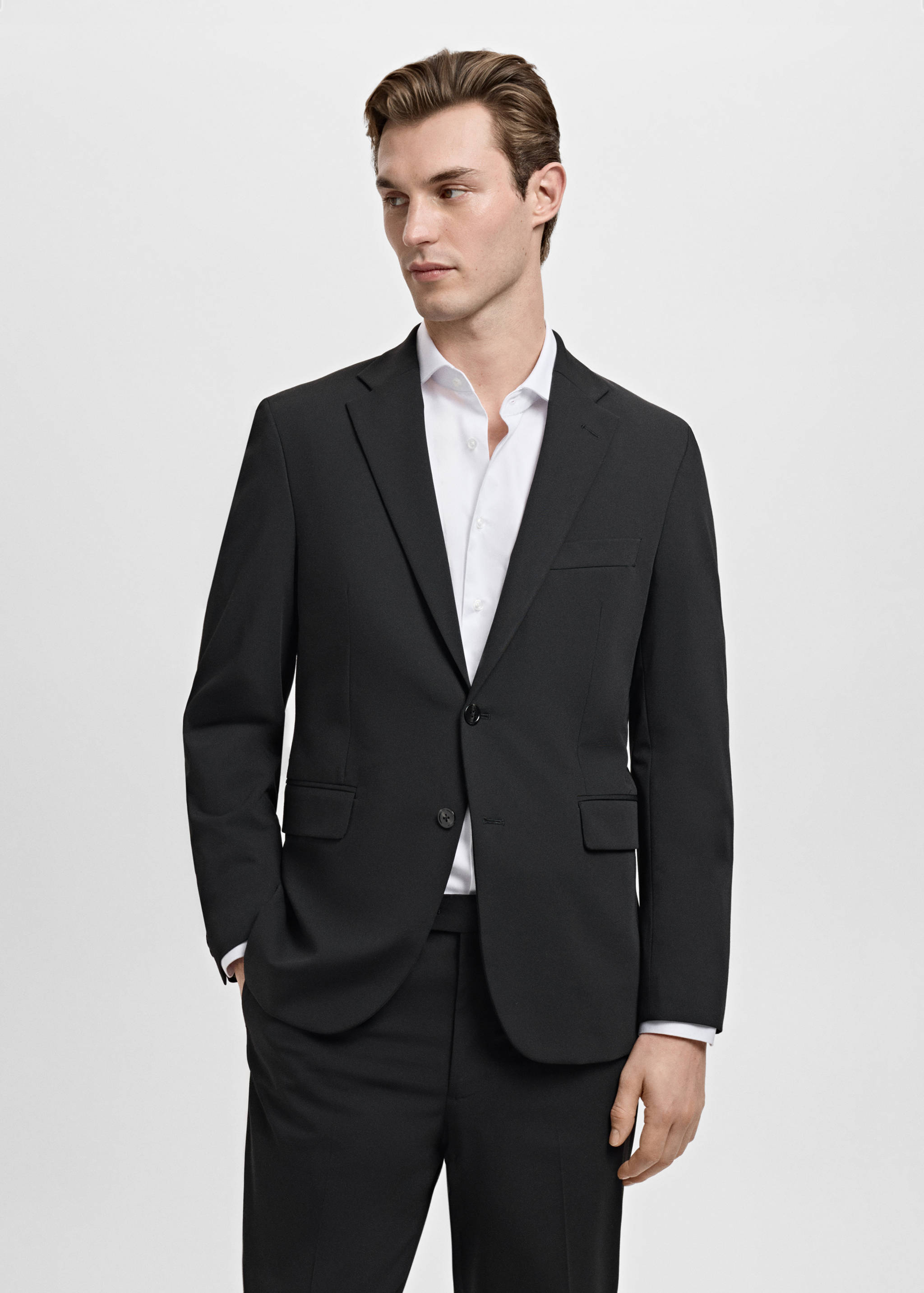 London regular-fit suit jacket - Medium plane