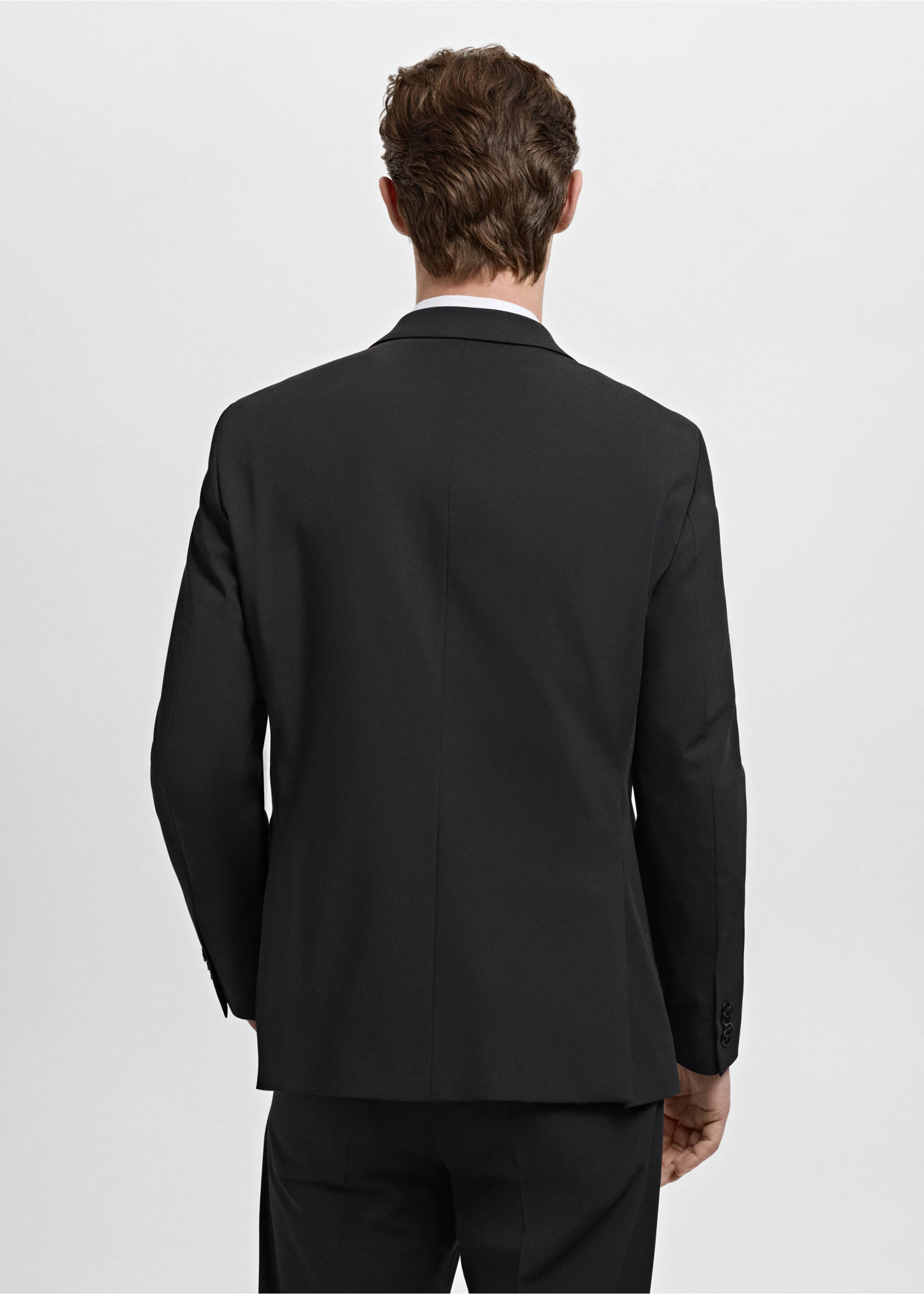 London regular-fit suit jacket - Reverse of the article, Black. Ref: 17009607-00.