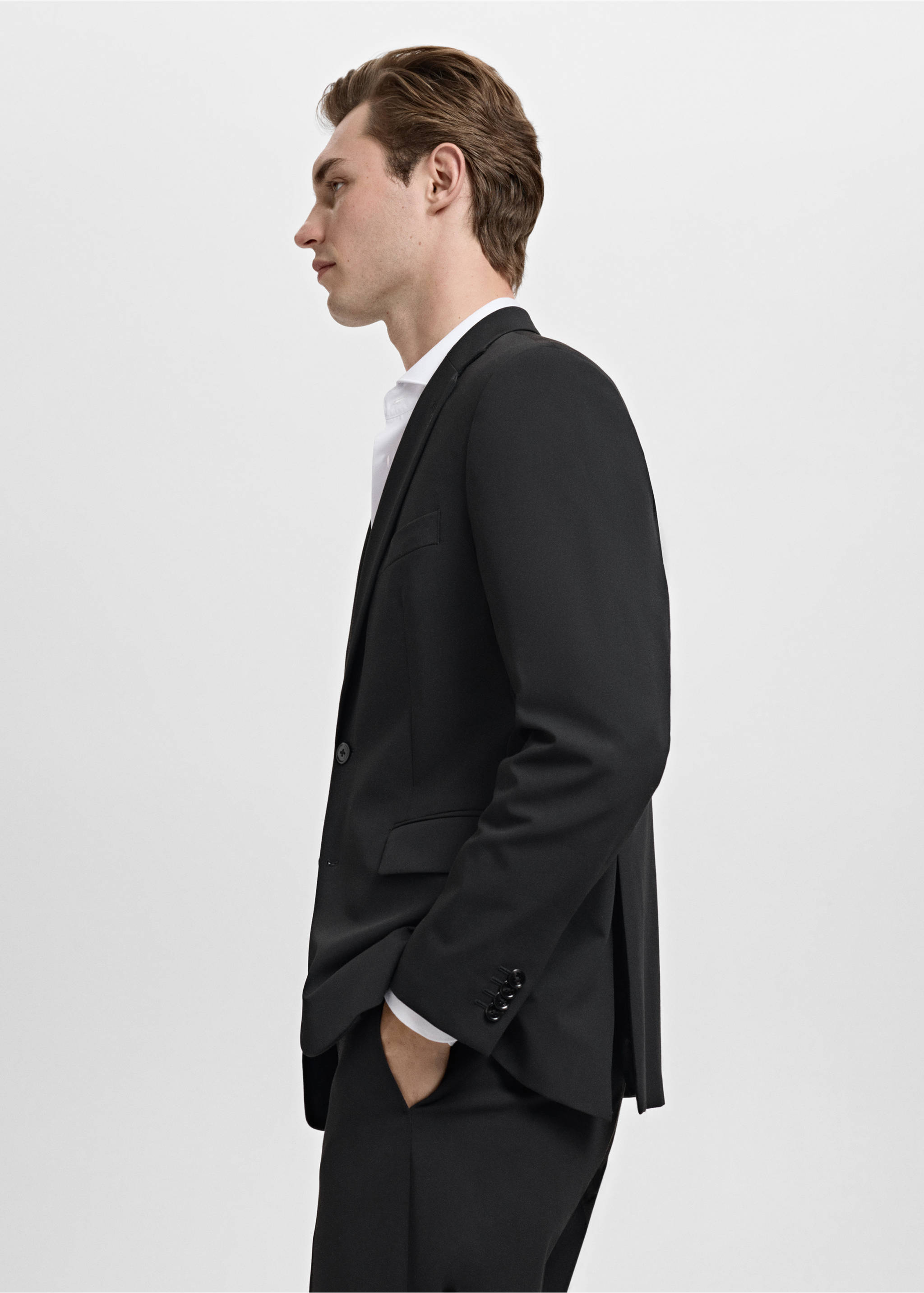 London regular-fit suit jacket - Details of the article 2, Black. Ref: 17009607-00.