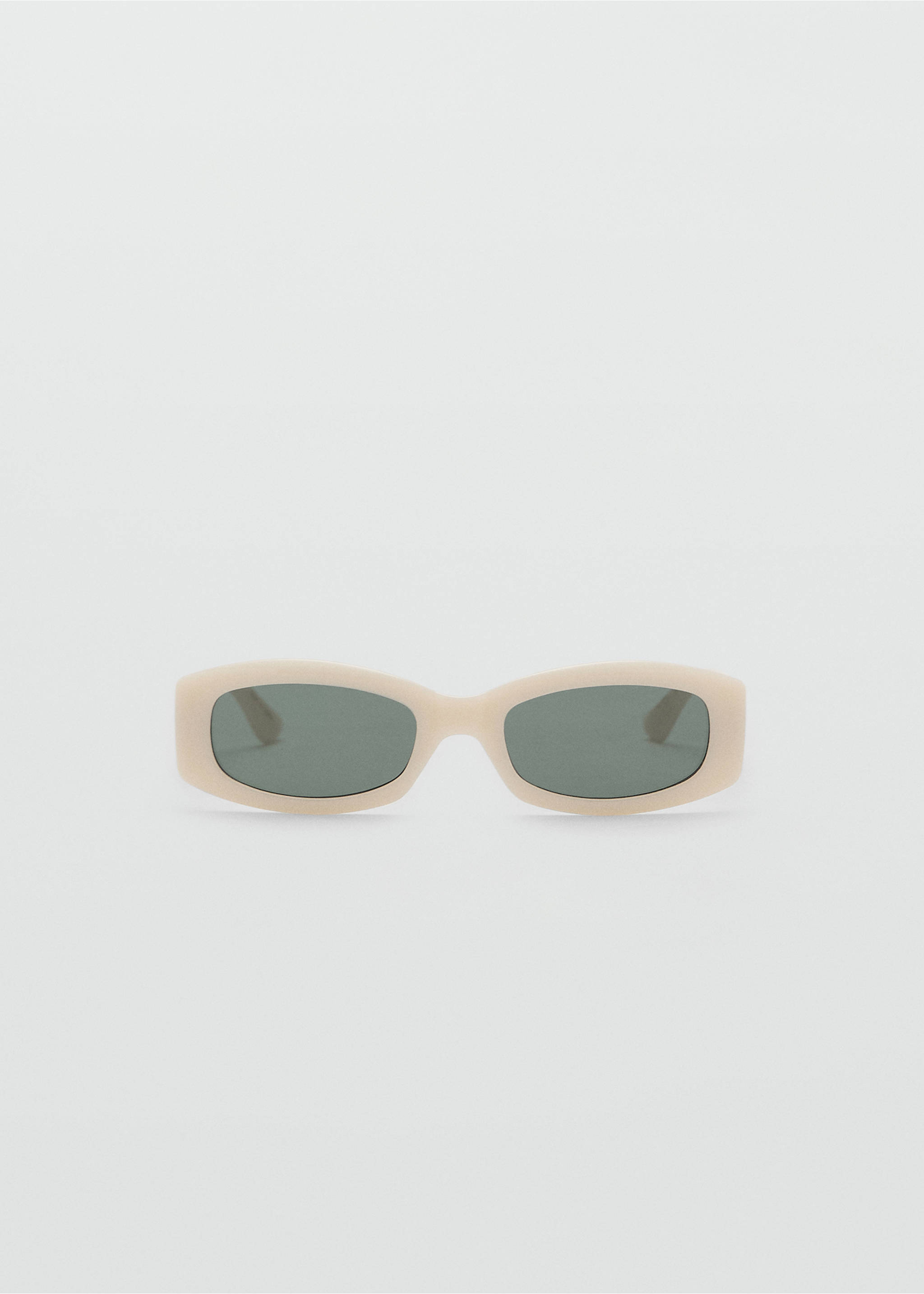 Contrasting rectangular-frame sunglasses - Article without model, White. Ref: 17011126-00.