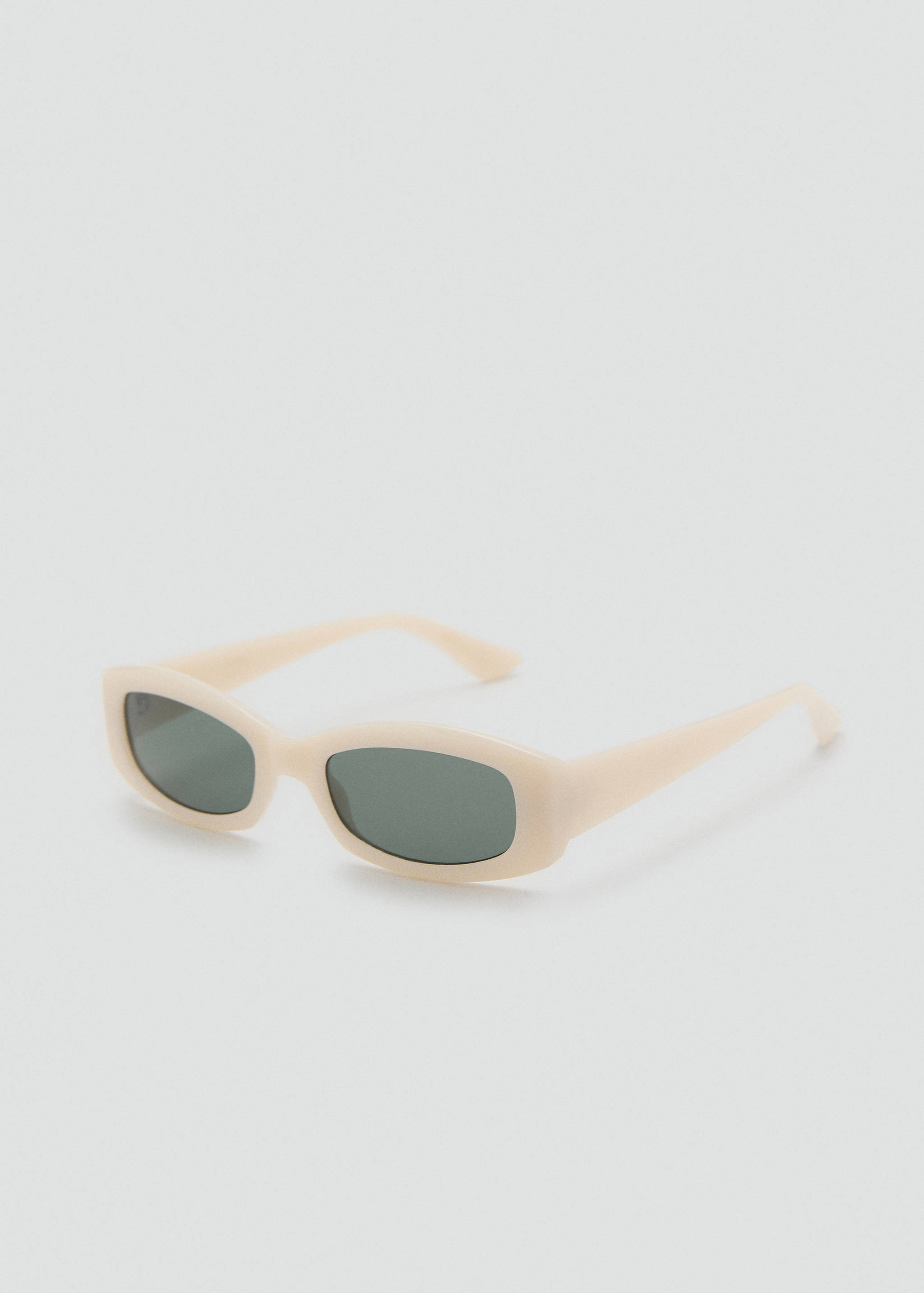 Contrasting rectangular-frame sunglasses - Medium plane
