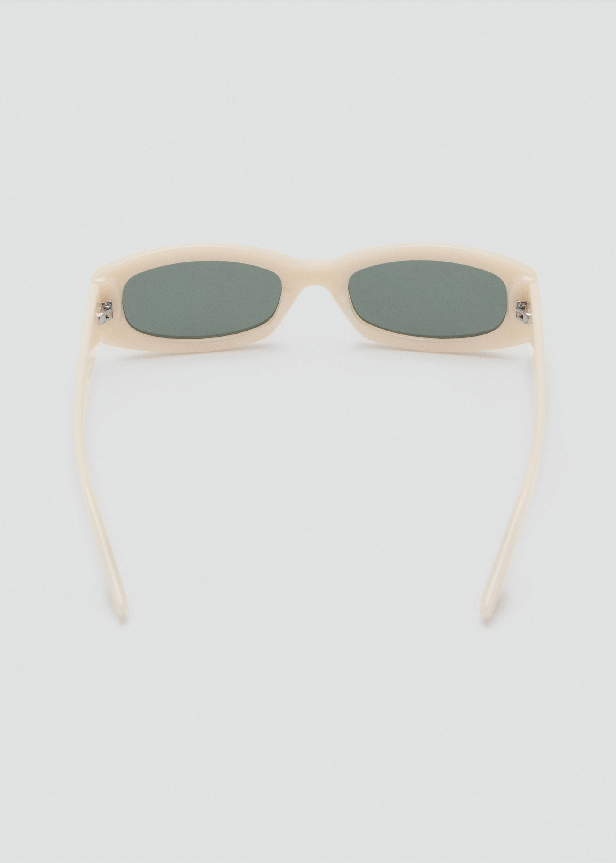 Contrasting rectangular-frame sunglasses - Details of the article 1, White. Ref: 17011126-00.