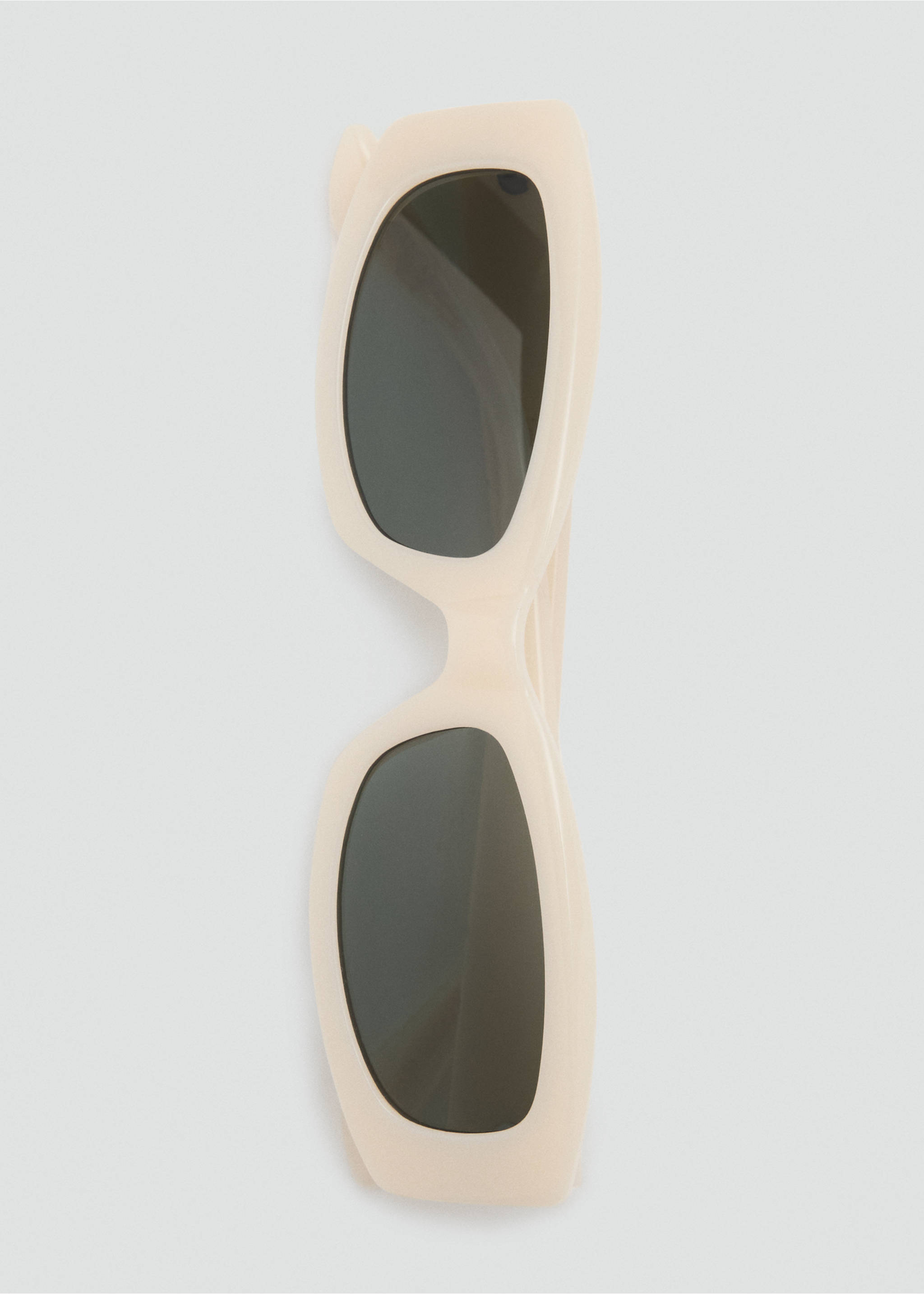 Contrasting rectangular-frame sunglasses - Details of the article 2, White. Ref: 17011126-00.
