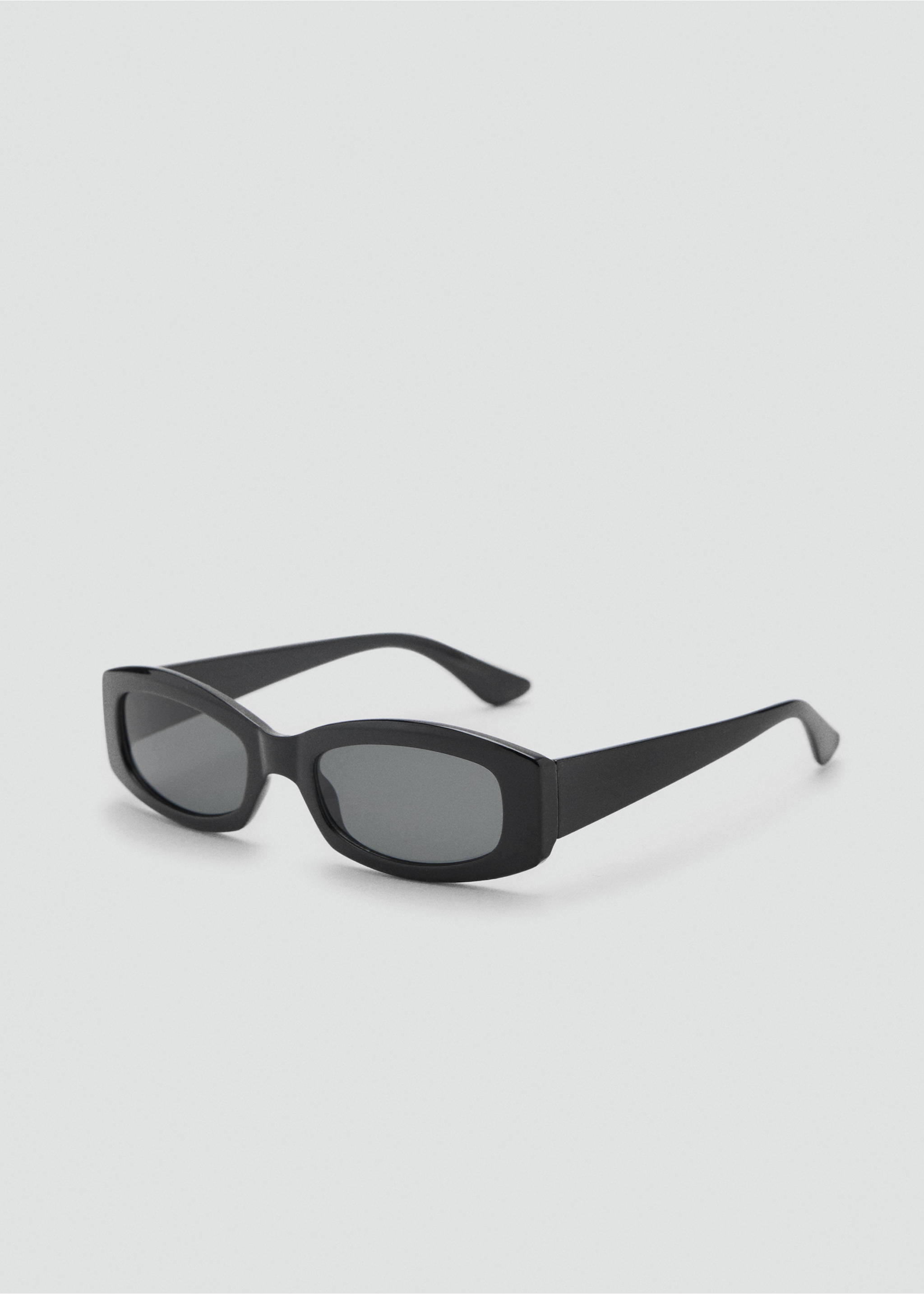 Contrasting rectangular-frame sunglasses - Medium plane, Black. Ref: 17011126-00.