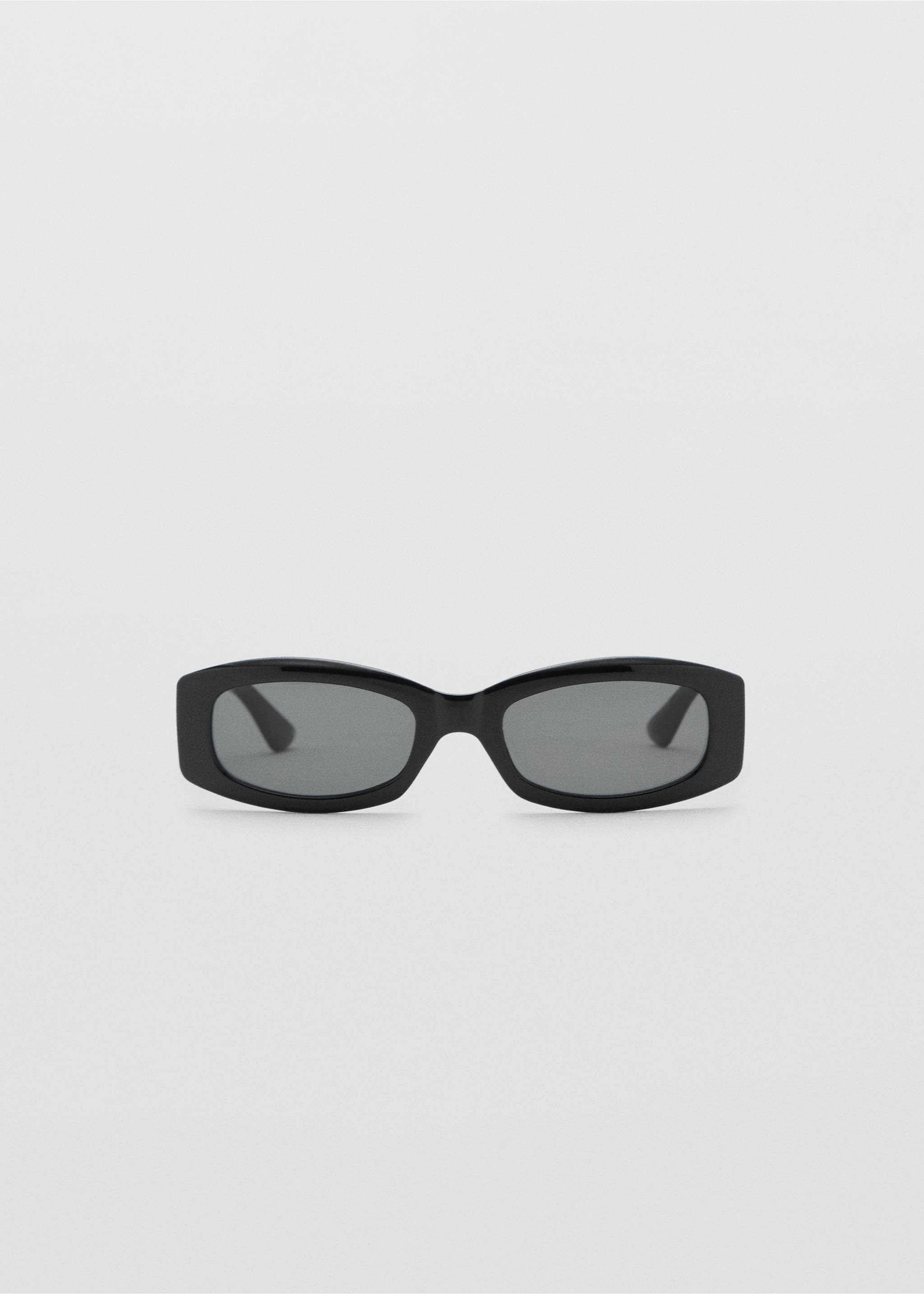 Sonnenbrille mit kontrastierender rechteckiger Fassung - Artikel ohne Model, Schwarz. Ref: 17011126-00.