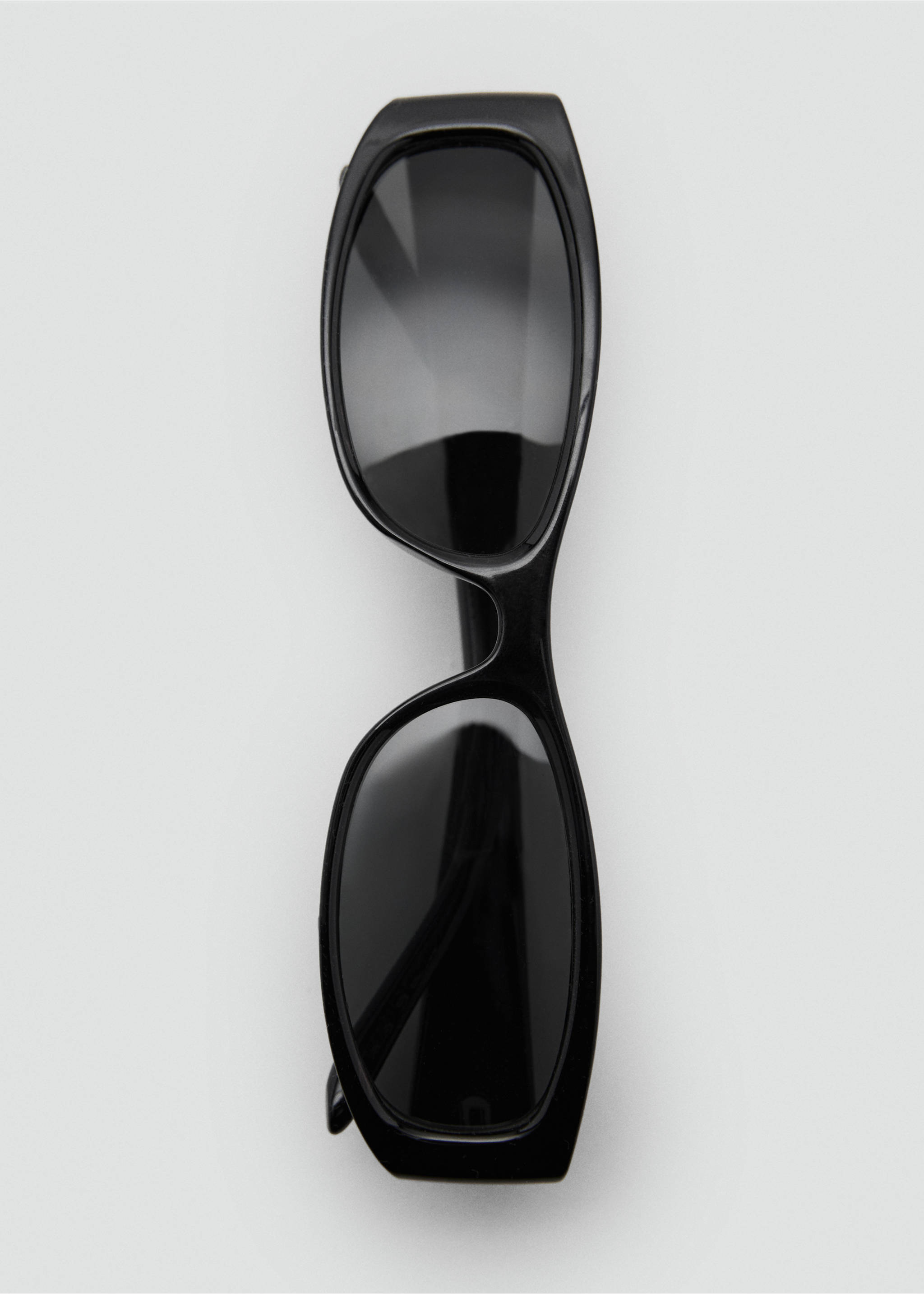 Rectangular-frame sunglasses - Details of the article 2, Black. Ref: 17011129-00.