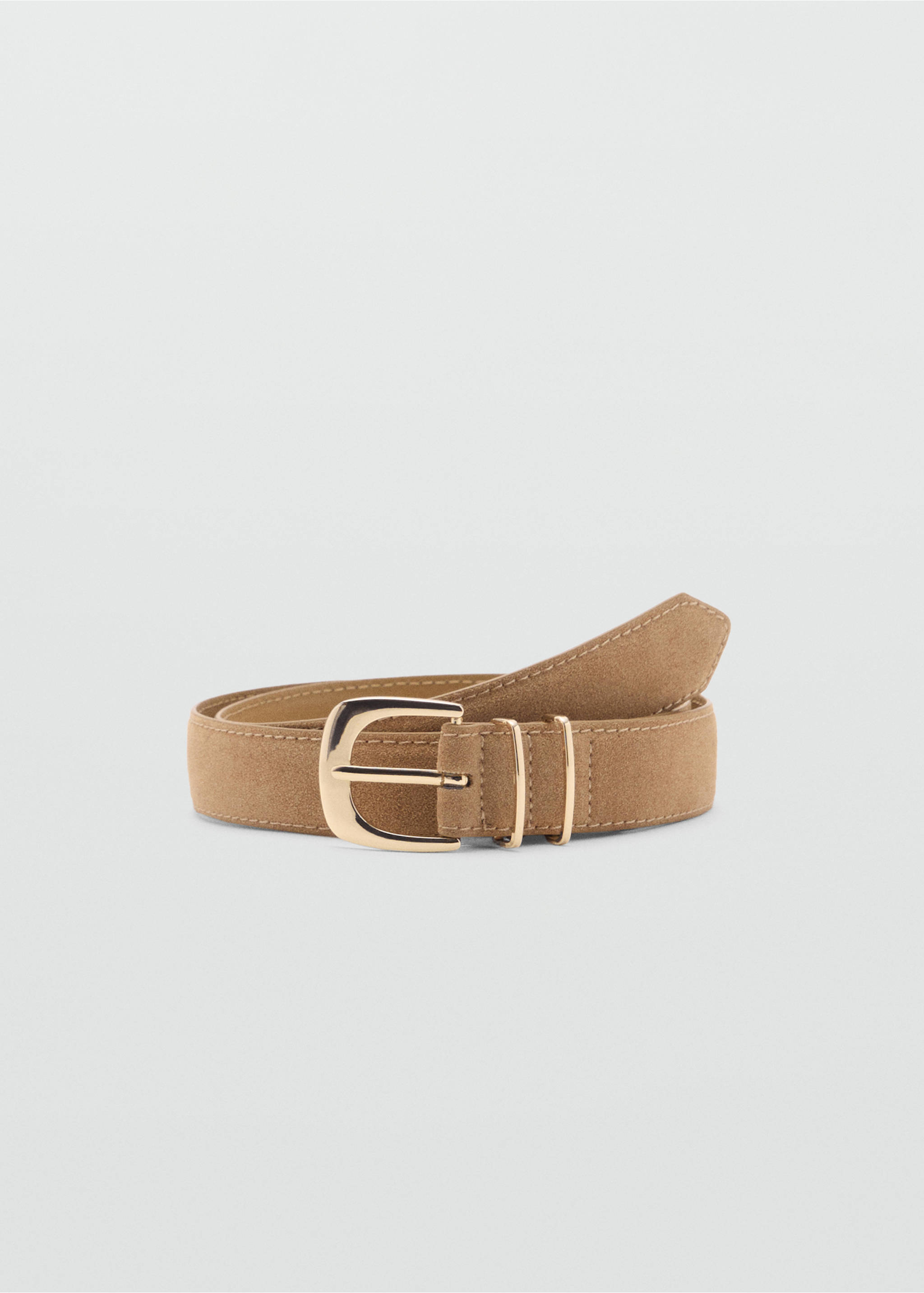 Ceinture en croûte de cuir - Article sans modèle, Sable. Ref: 17011141-00.