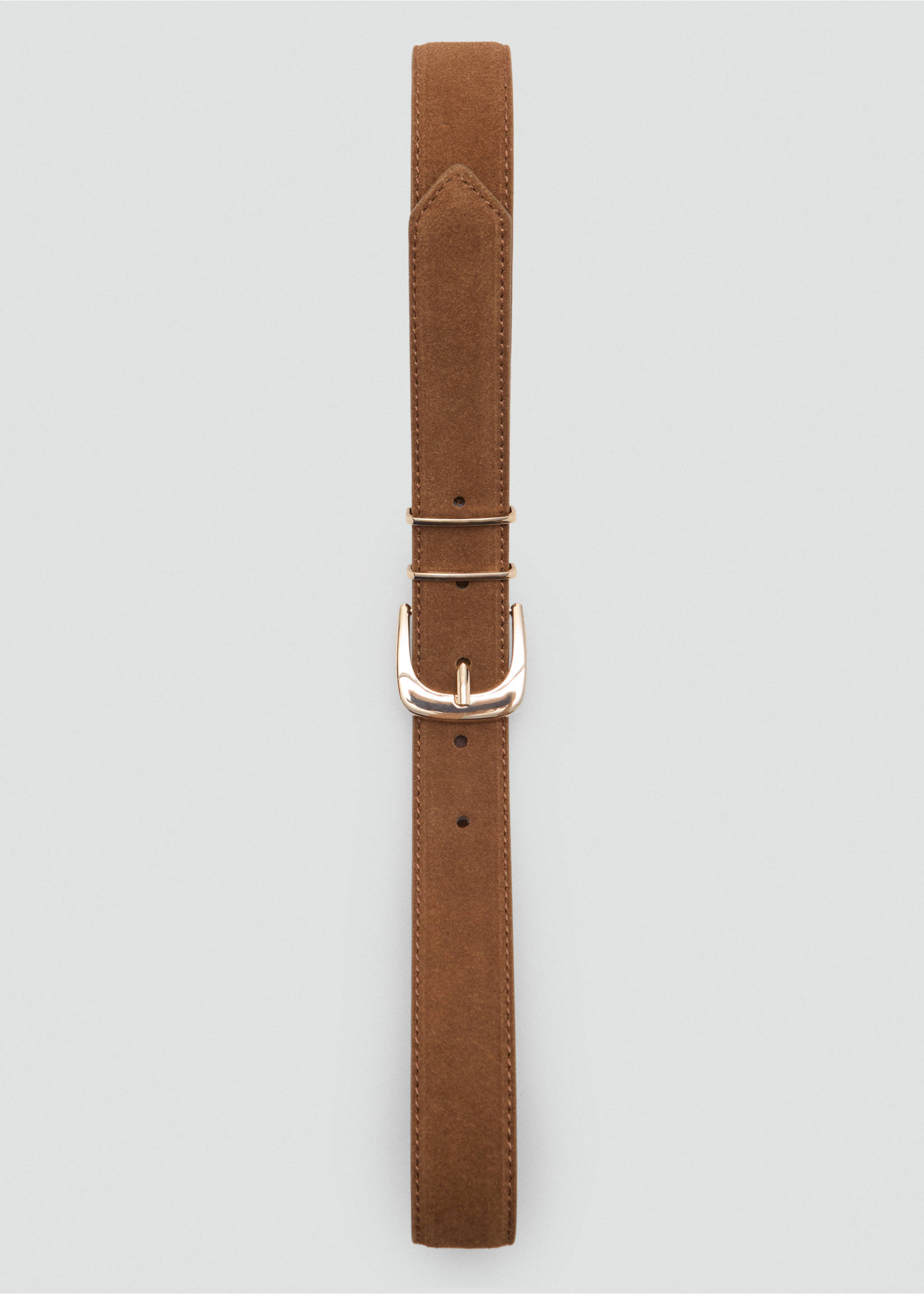 Ceinture en croûte de cuir - Détail de l'article 2, Marron. Ref: 17011141-00.