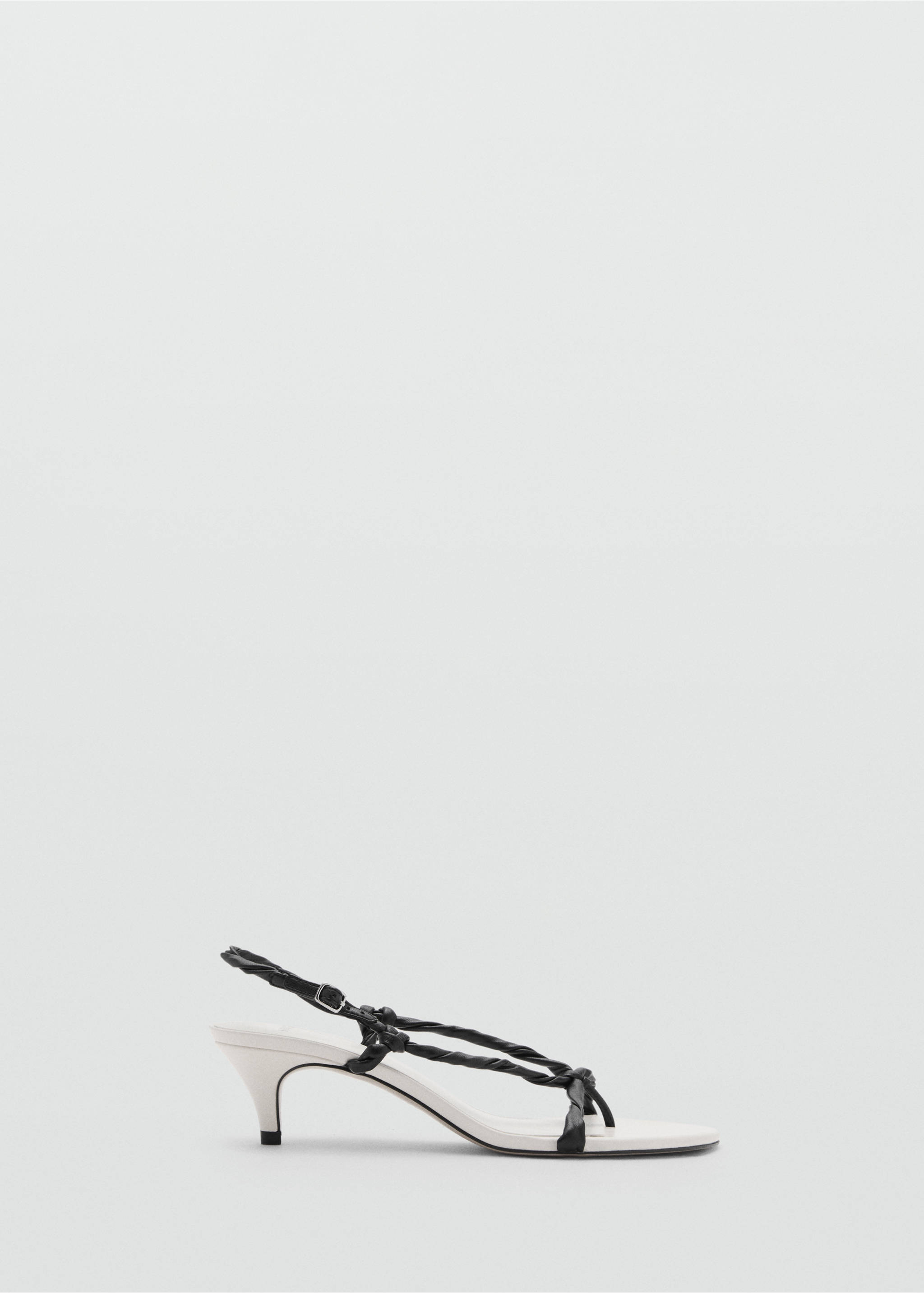 Ruched strips sandals - Article without model, White. Ref: 17011145-00.