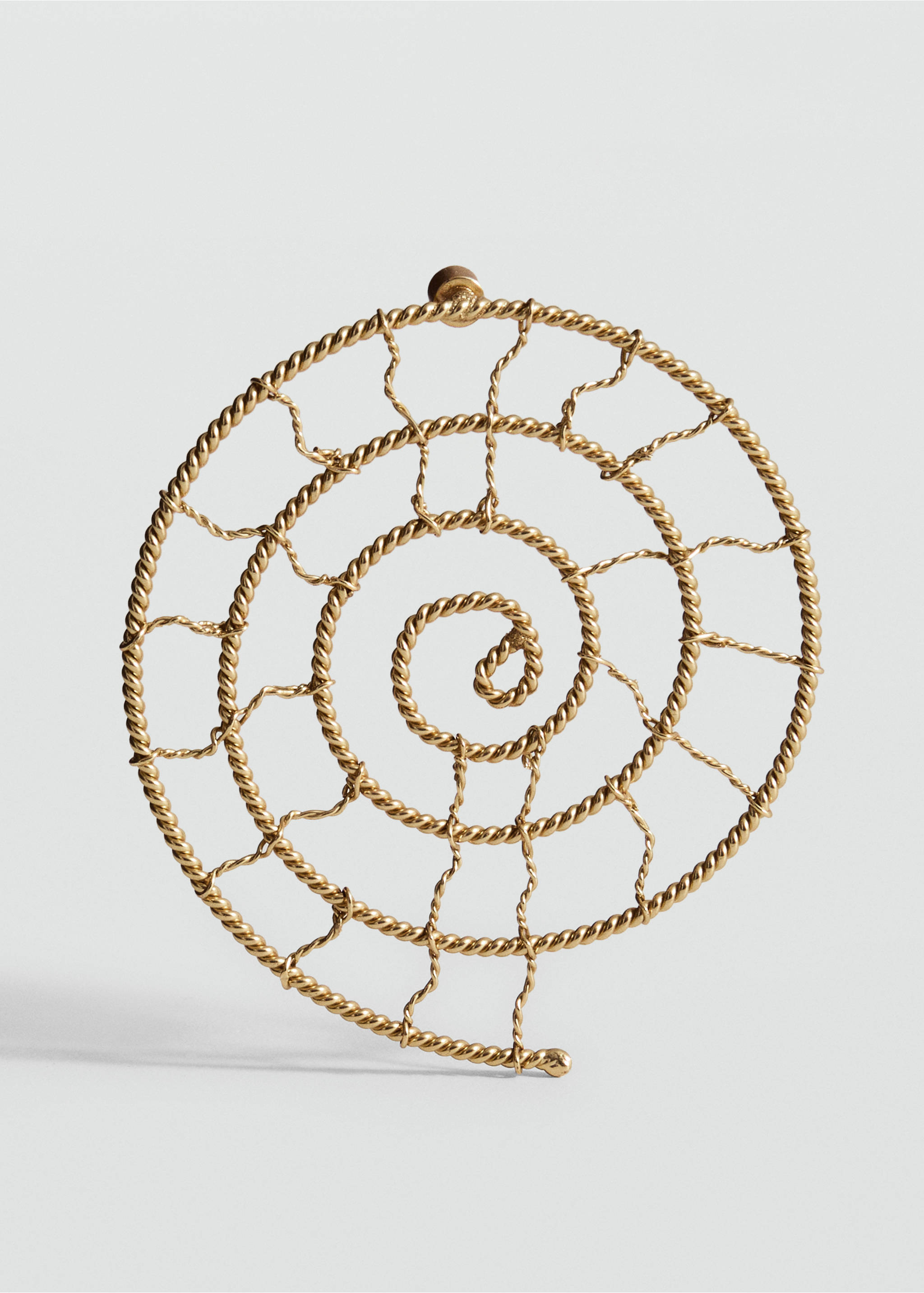 Shell design earrings - Medium plane, Gold. Ref: 17011146-00.