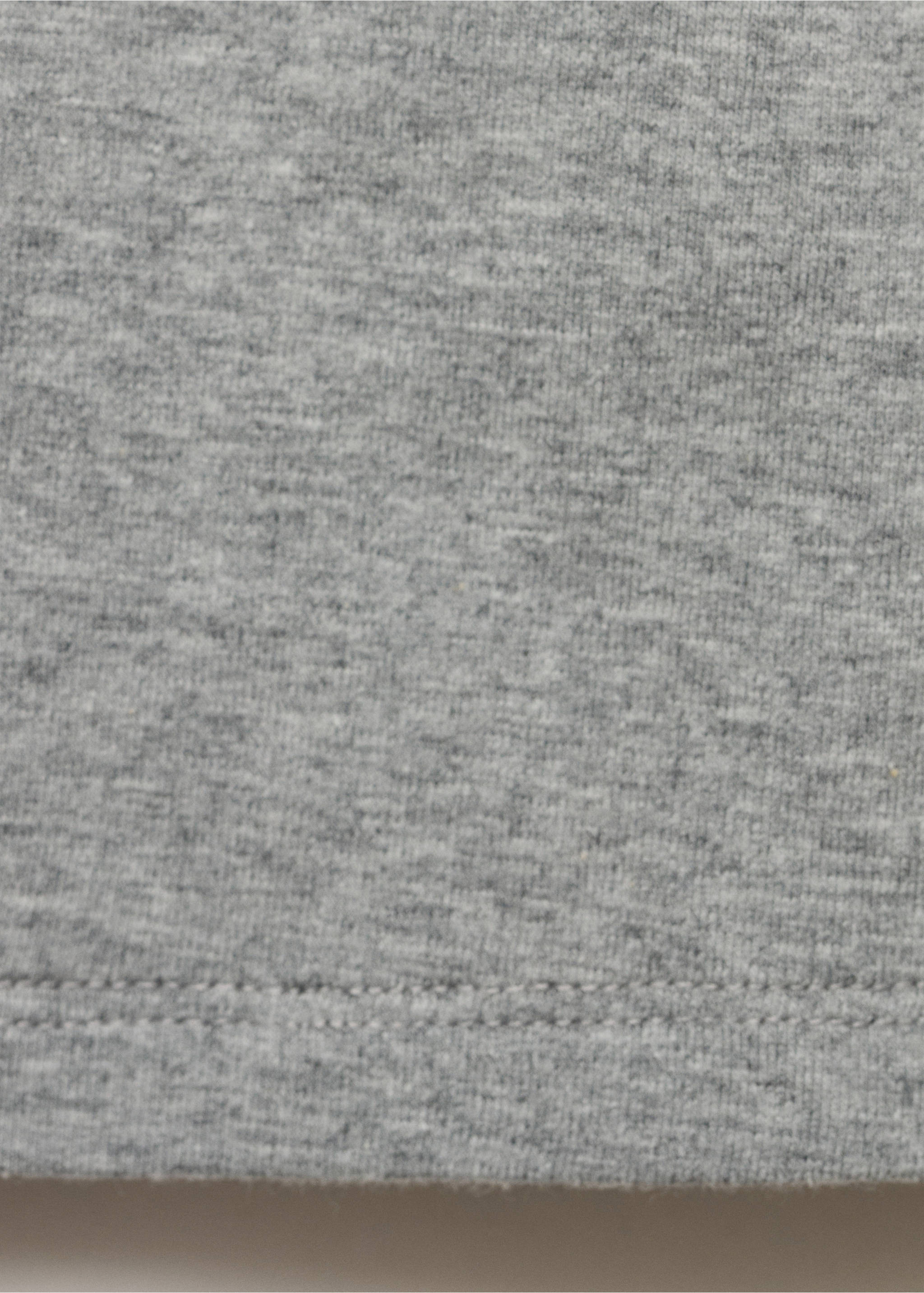 Crochet cotton t-shirt with flower - Details of the article 0, Medium Heather Grey. Ref: 17011152-00.