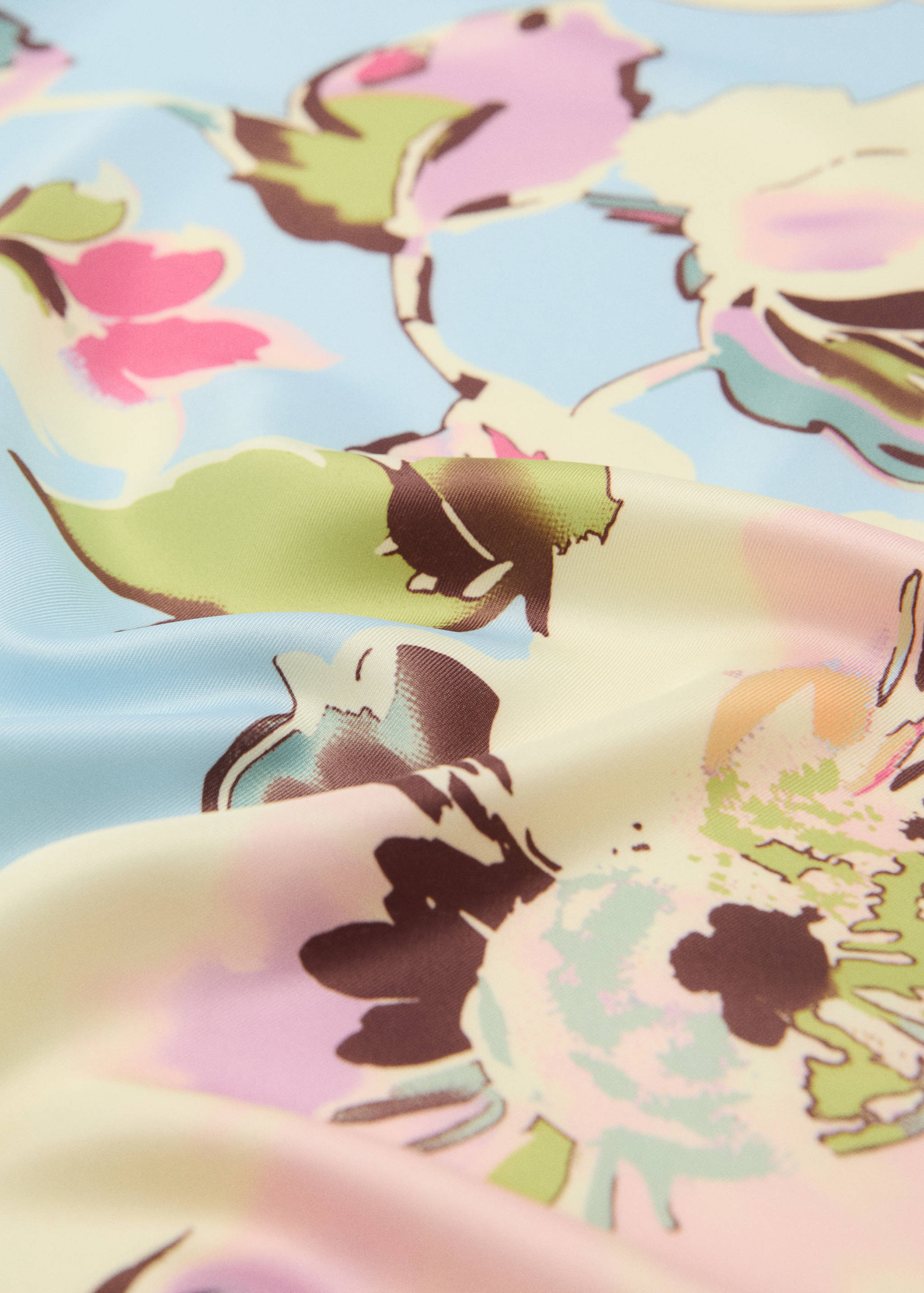 Floral print scarf - Medium plane