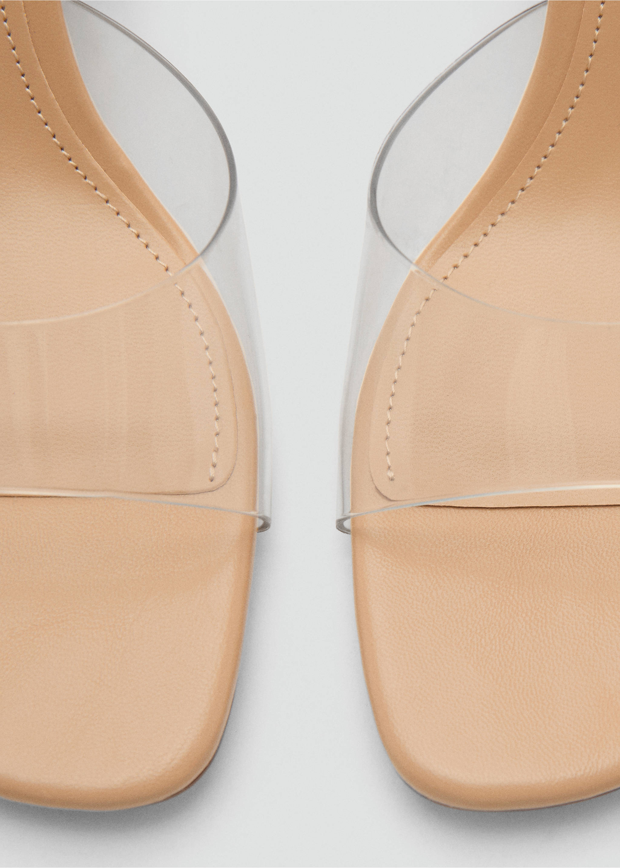 Vinyl wedge sandals - Details of the article 1, Nude. Ref: 17011158-00.