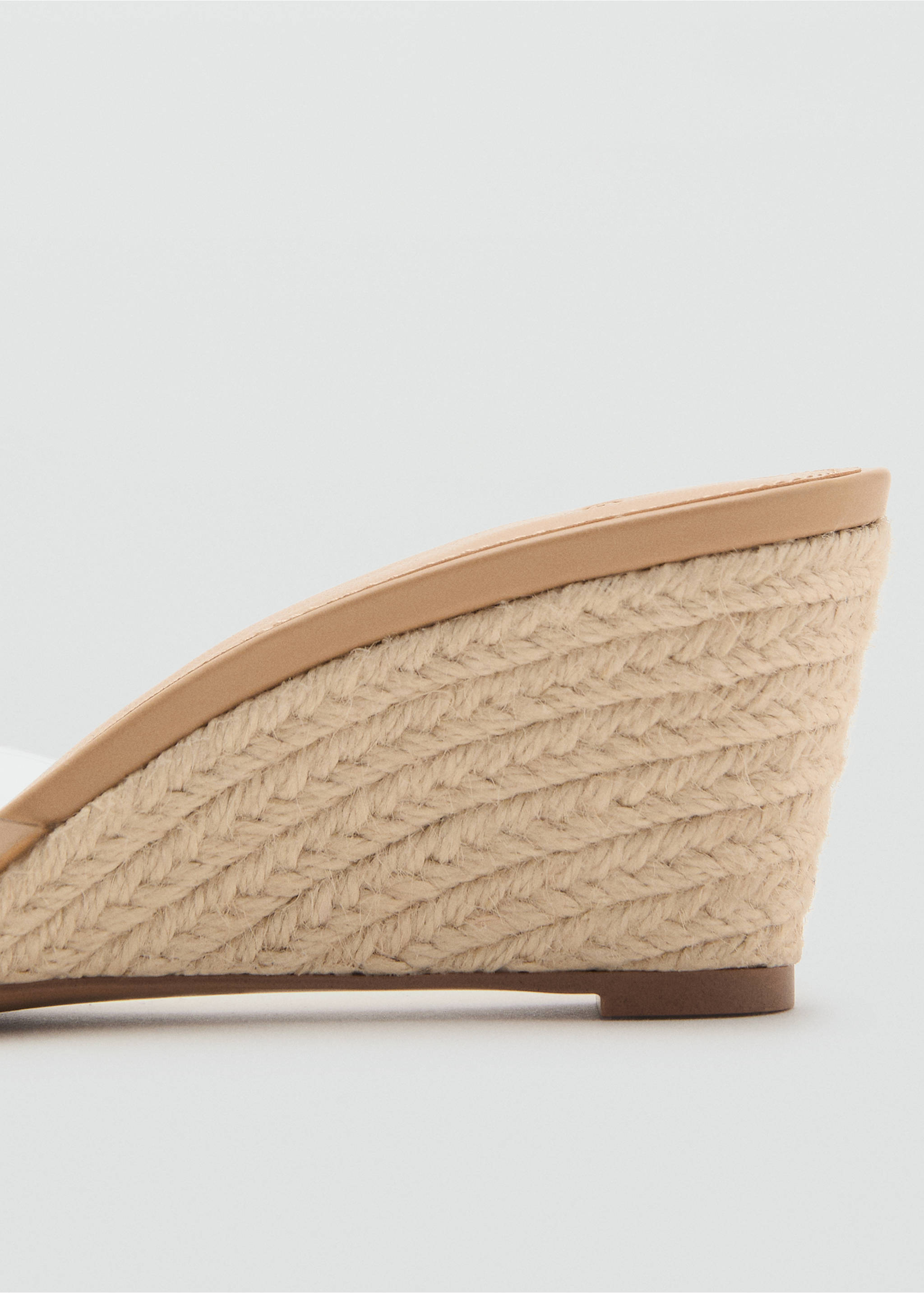 Vinyl wedge sandals - Details of the article 2, Nude. Ref: 17011158-00.