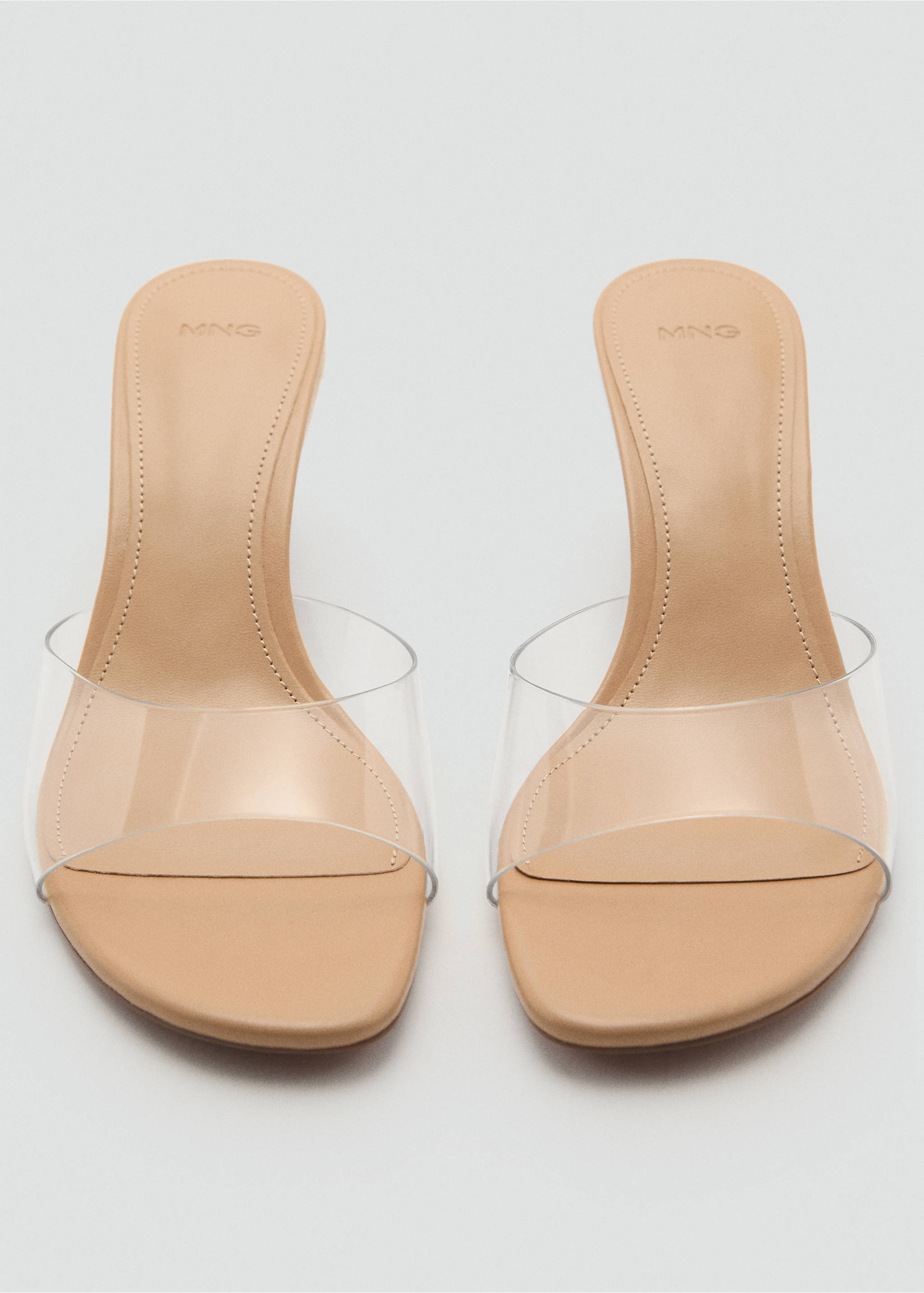 Vinyl wedge sandals - Details of the article 3, Nude. Ref: 17011158-00.