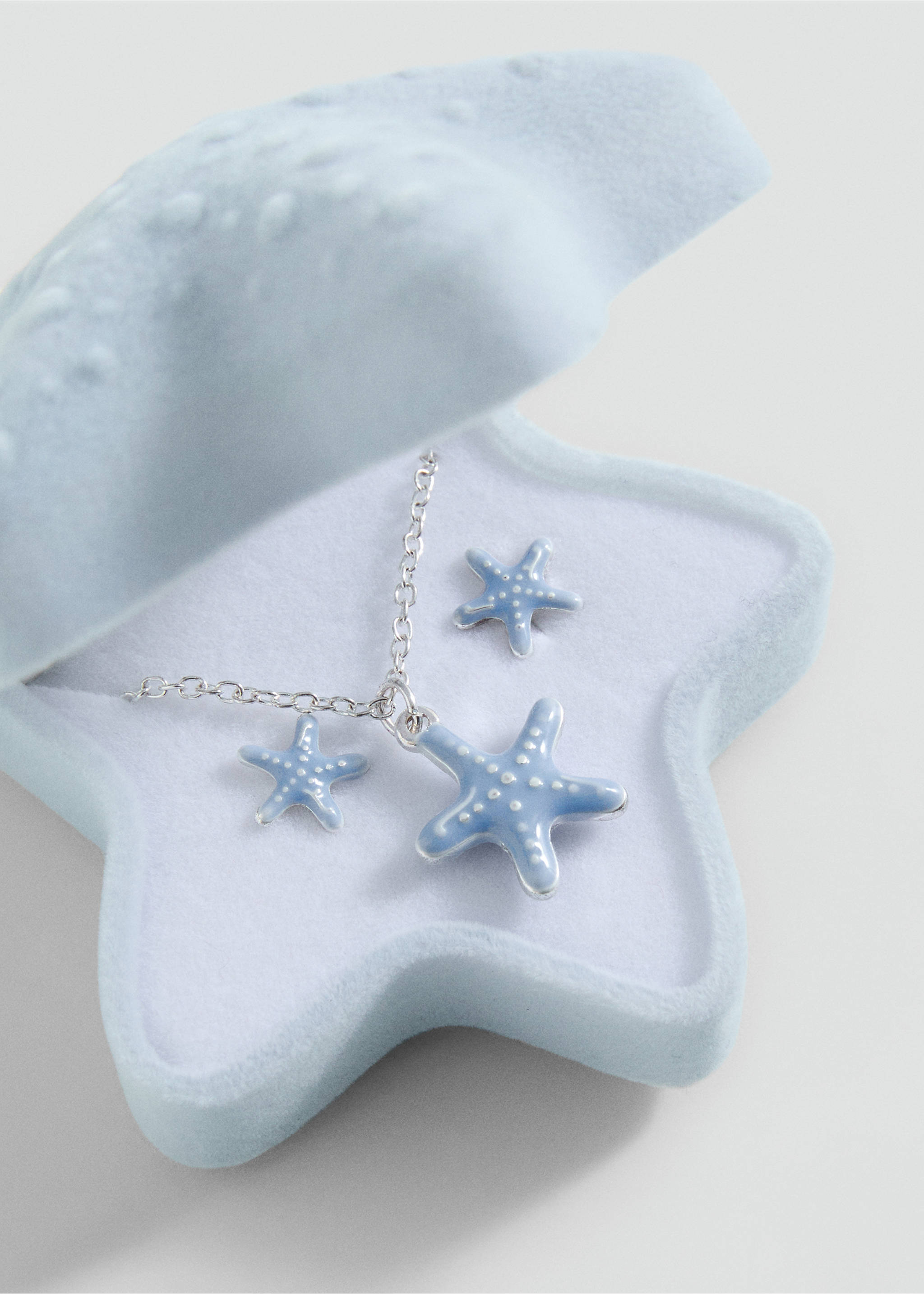 Star chain necklace - Medium plane, Silver. Ref: 17011165-00.