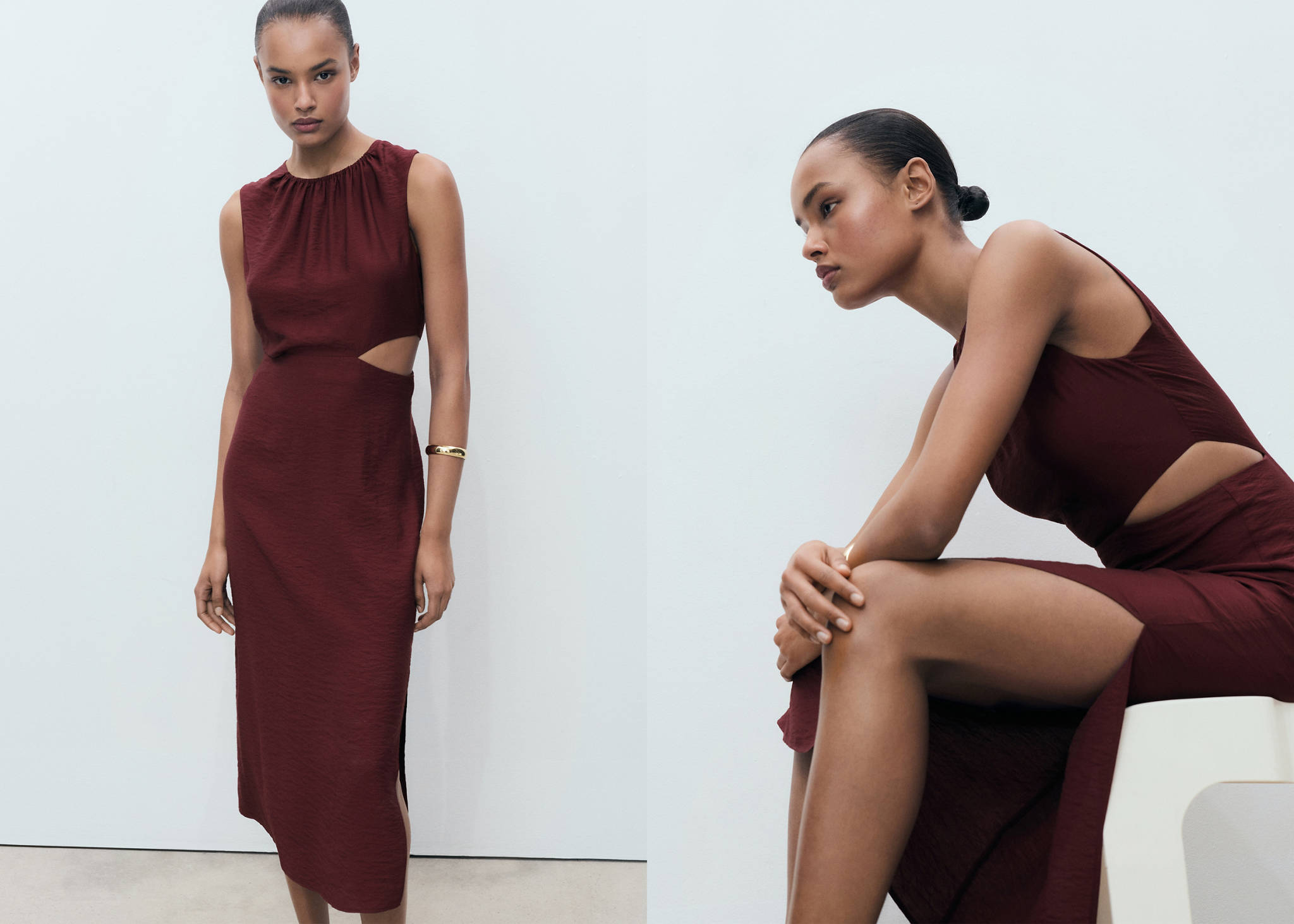 Vestido midi cut out - Plano panorámico
