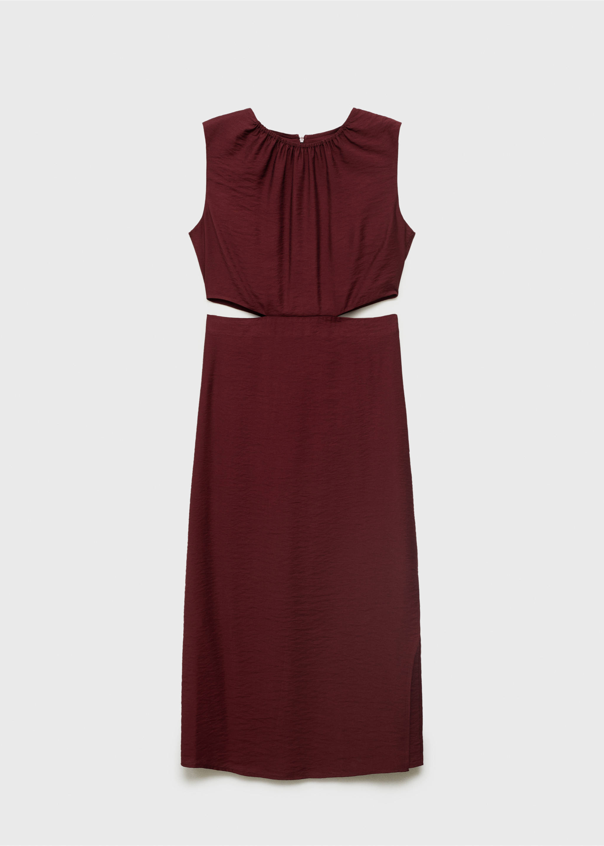Midi-dress with cut-out - Article without model, Maroon. Ref: 17011166-00.