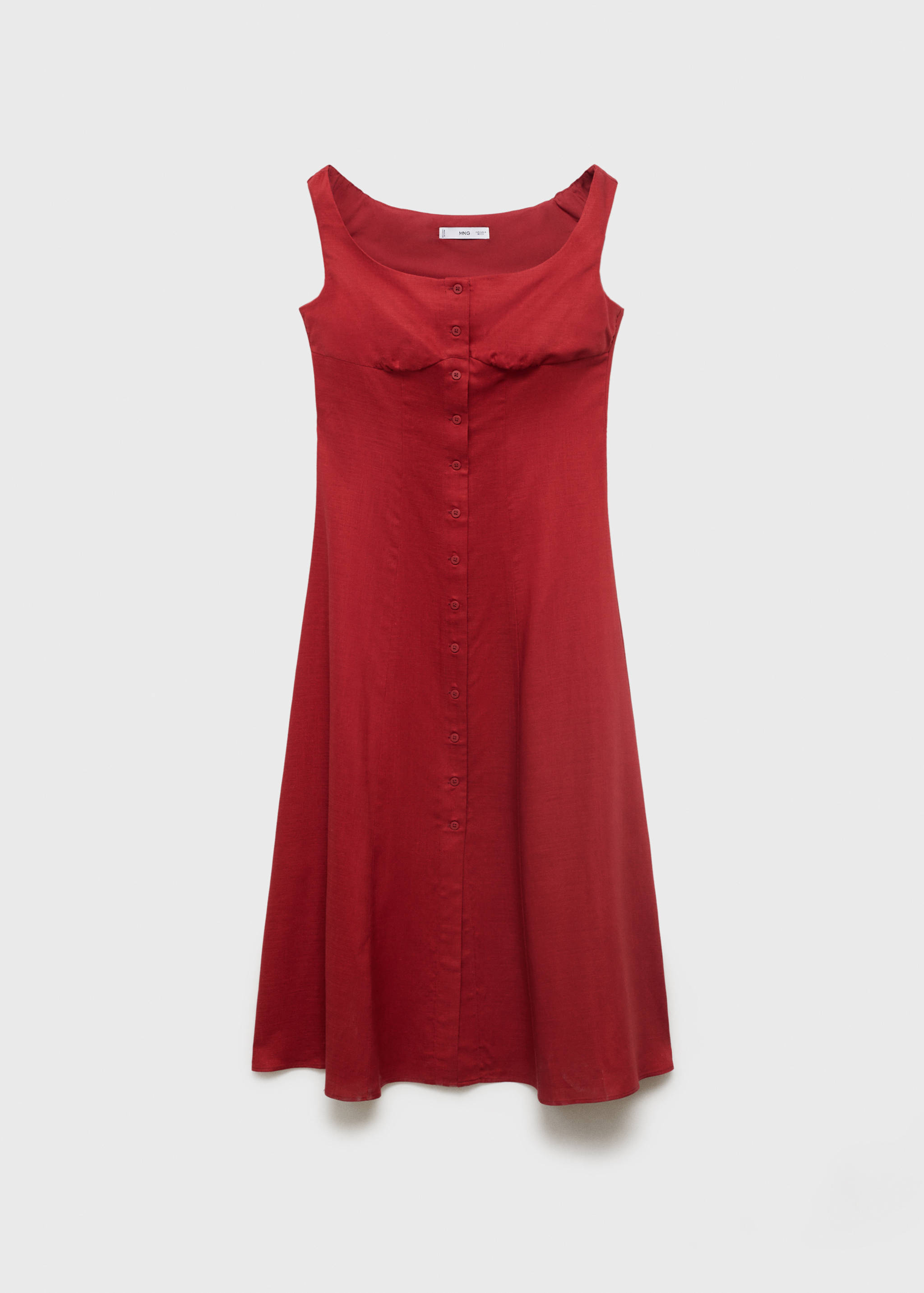 Linen-blend dress with buttons - Article without model