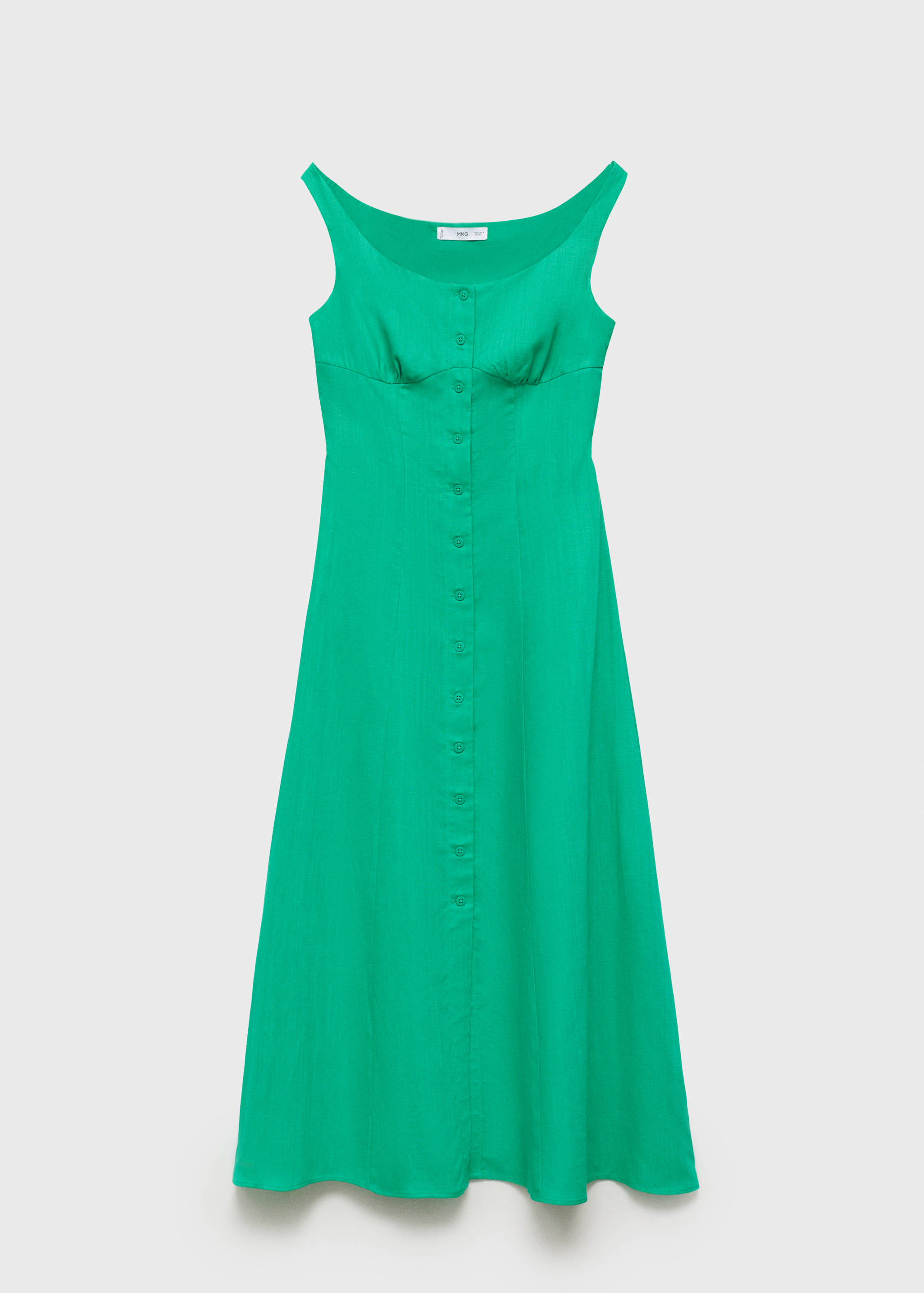 Linen-blend dress with buttons - Article without model