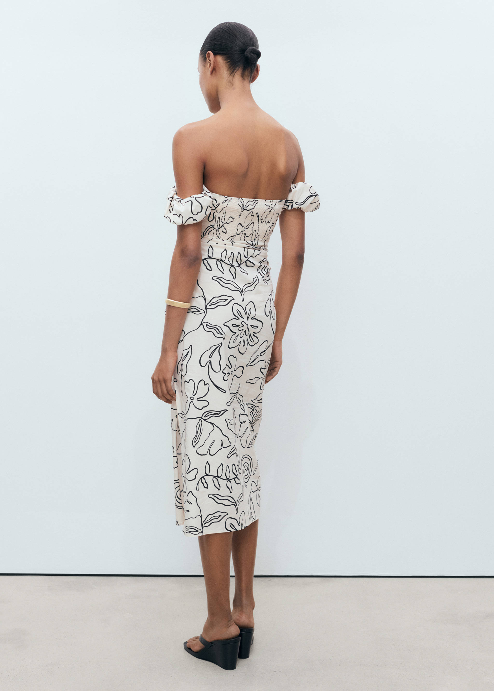 Strapless floral dress - Reverse of the article