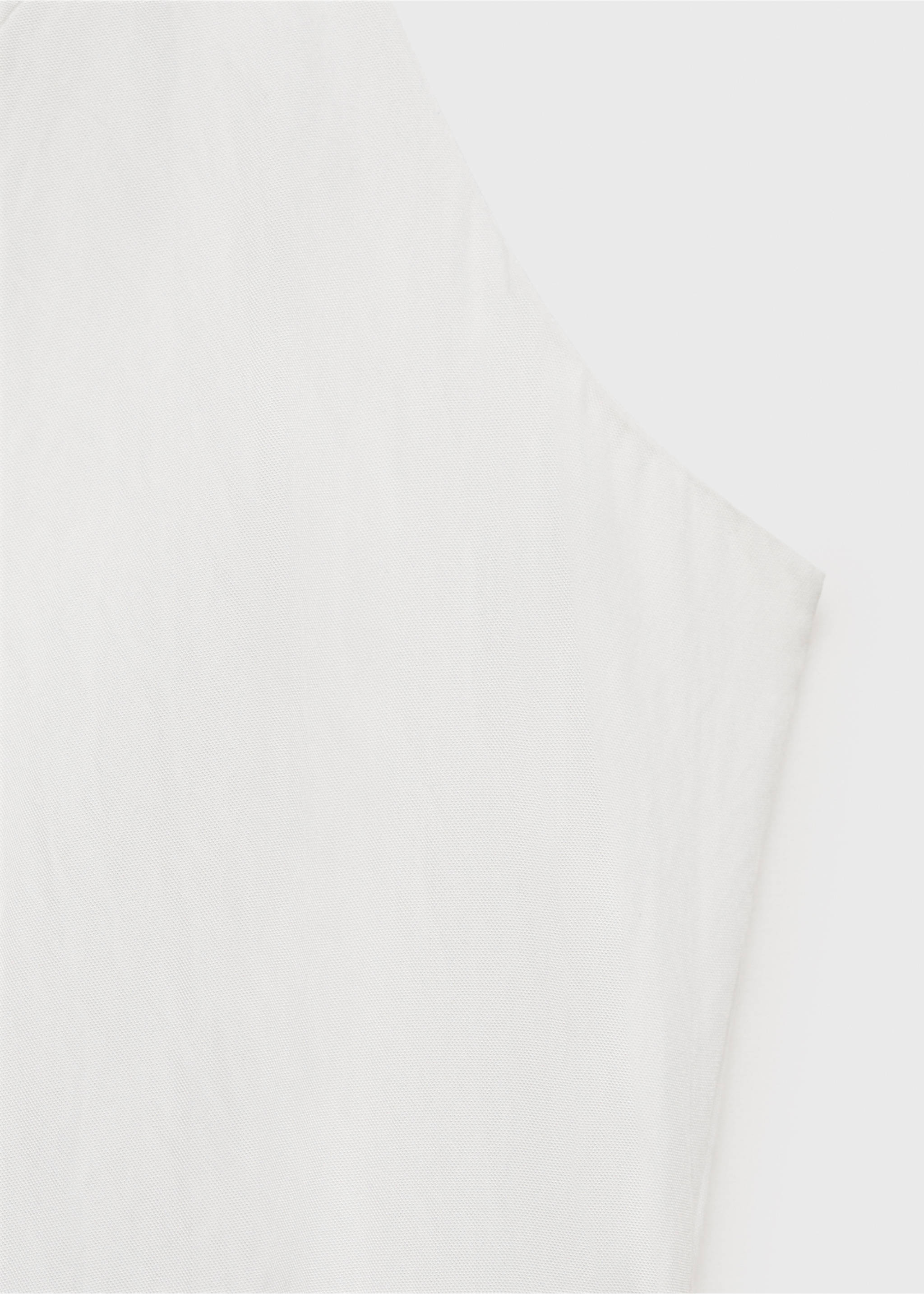 Long balloon dress - Details of the article 8, White. Ref: 17011170-00.