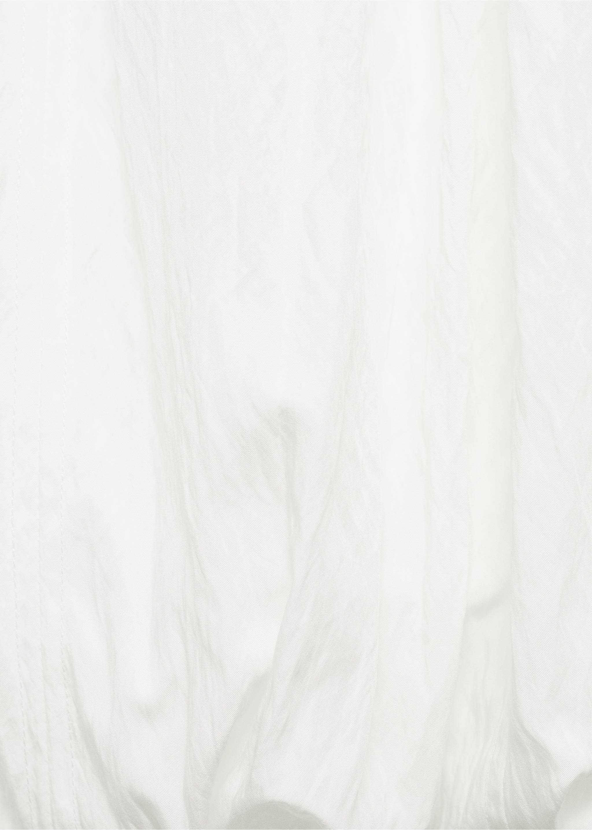 Long balloon dress - Details of the article 0, White. Ref: 17011170-00.
