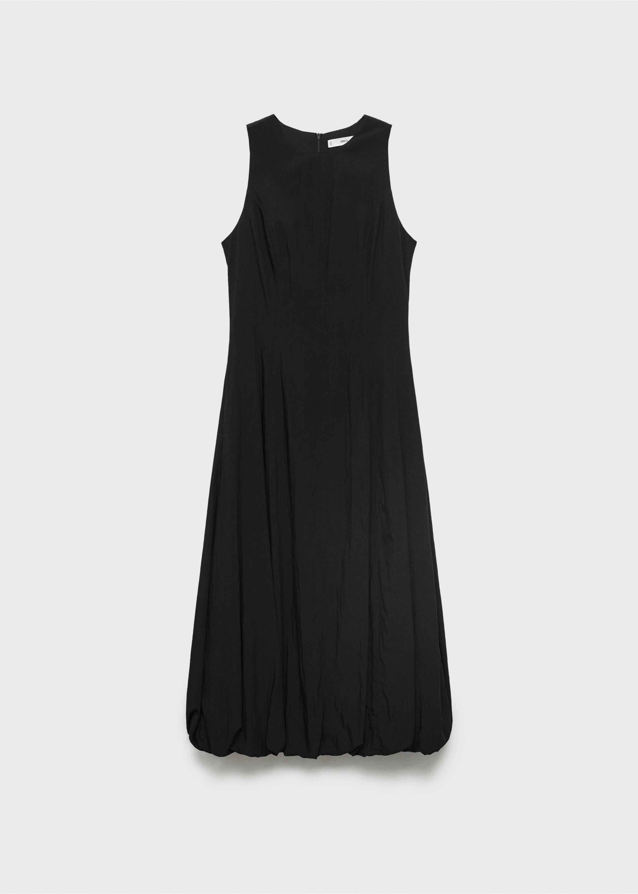 Long balloon dress - Article without model, Black. Ref: 17011170-00.