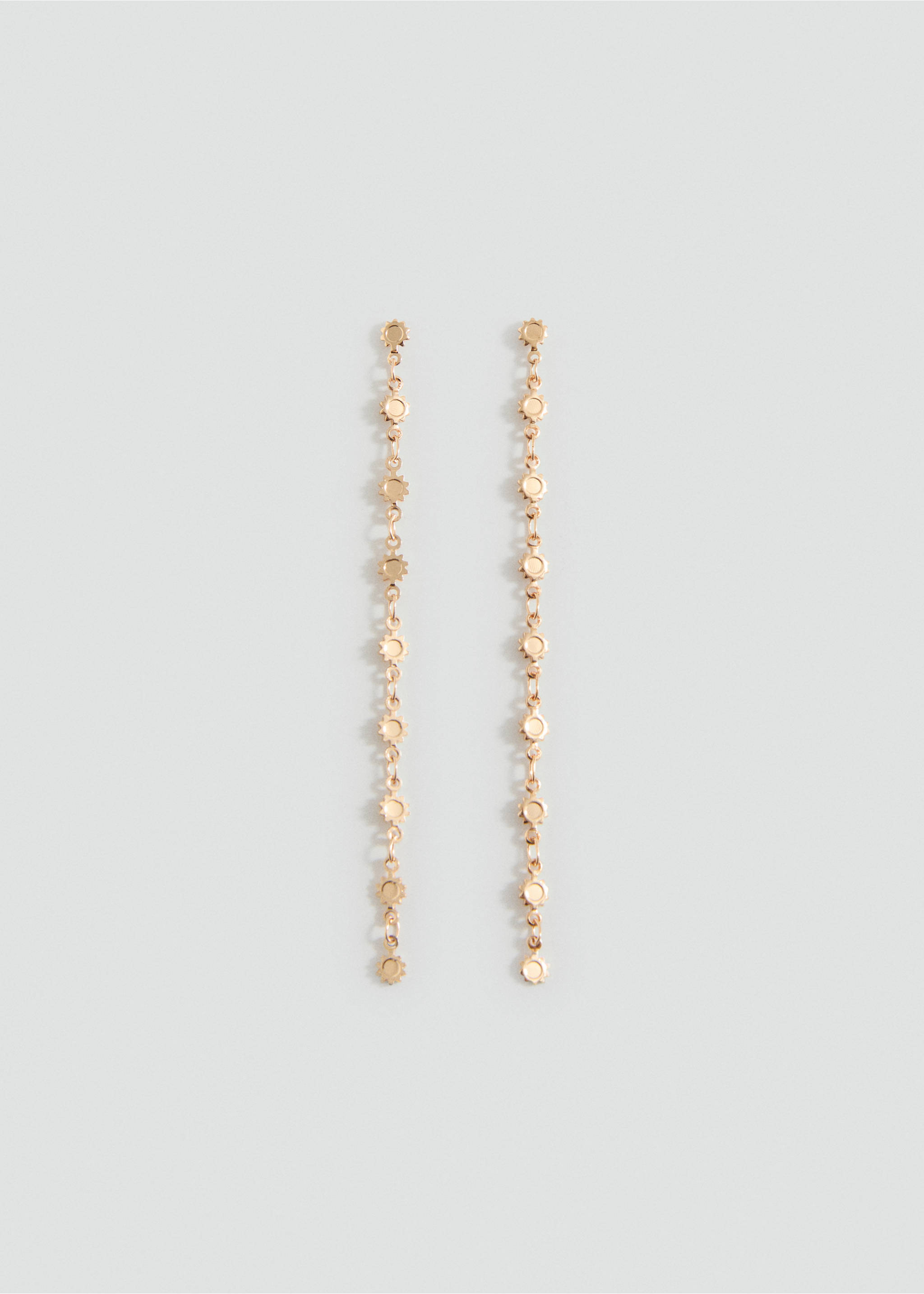 Boucles d'oreilles pendantes soleils - Article sans modèle, Or. Ref: 17011186-00.
