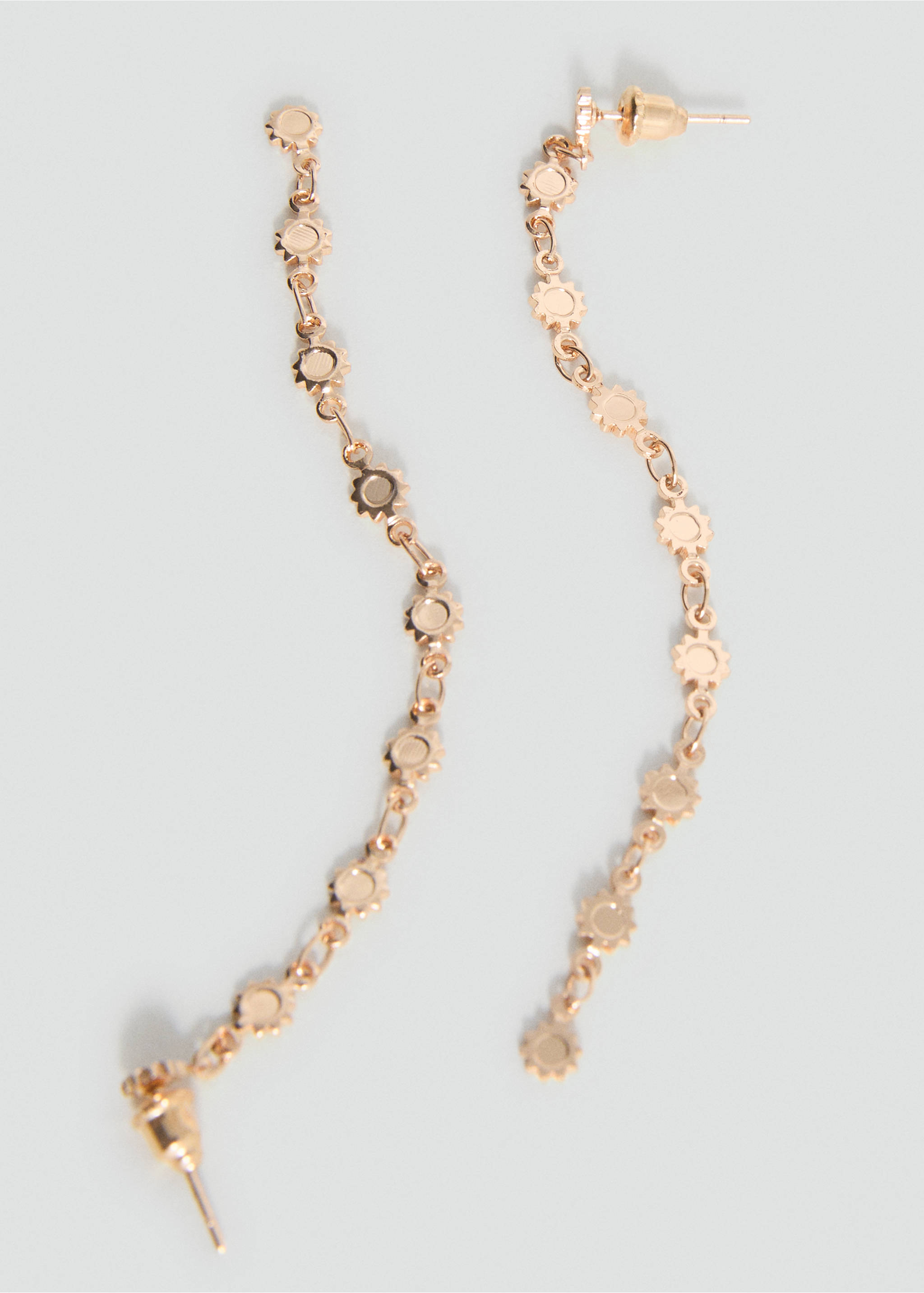 Boucles d'oreilles pendantes soleils - Plan moyen, Or. Ref: 17011186-00.