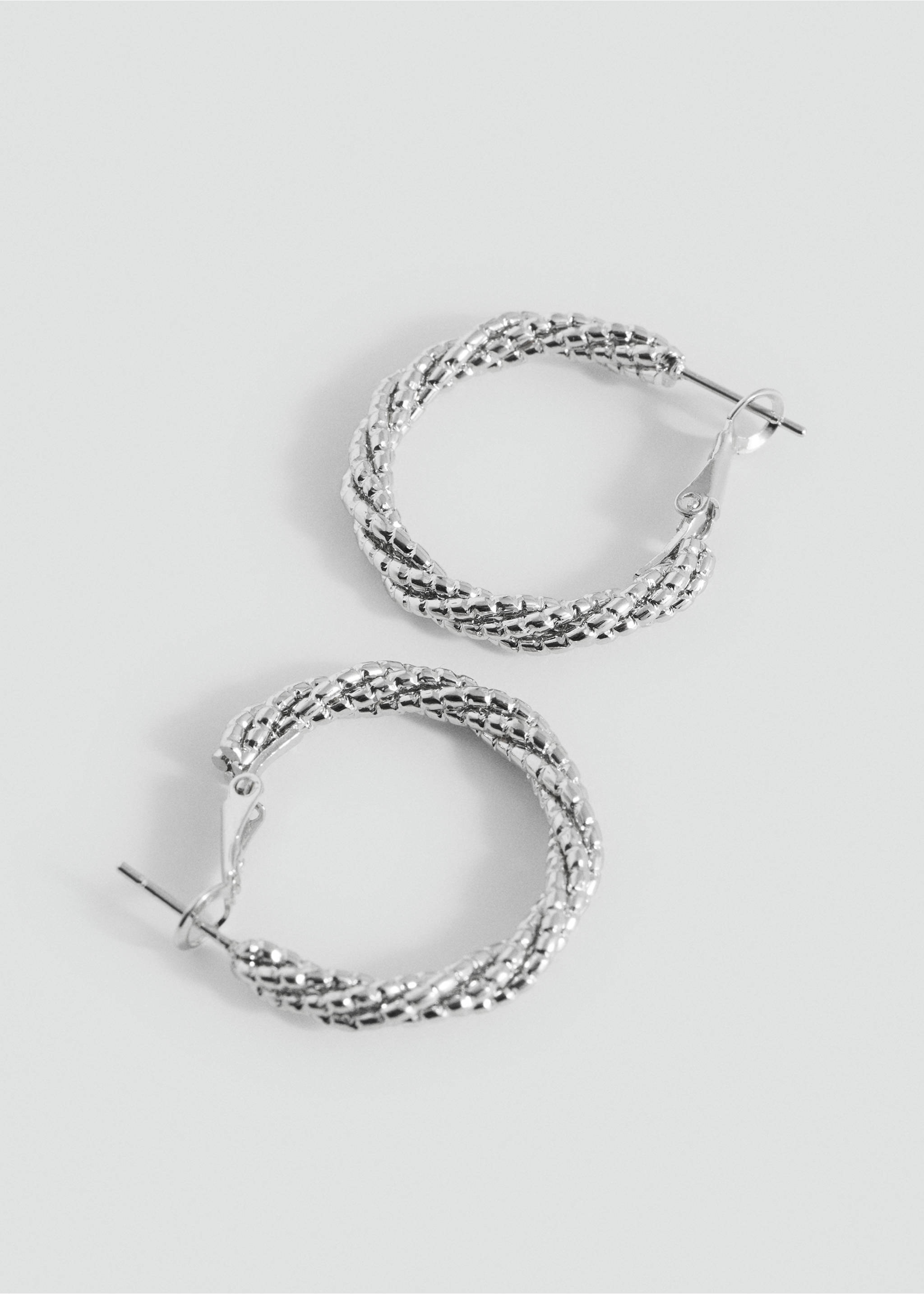 Hoop earrings - Medium plane, Silver. Ref: 17011193-00.