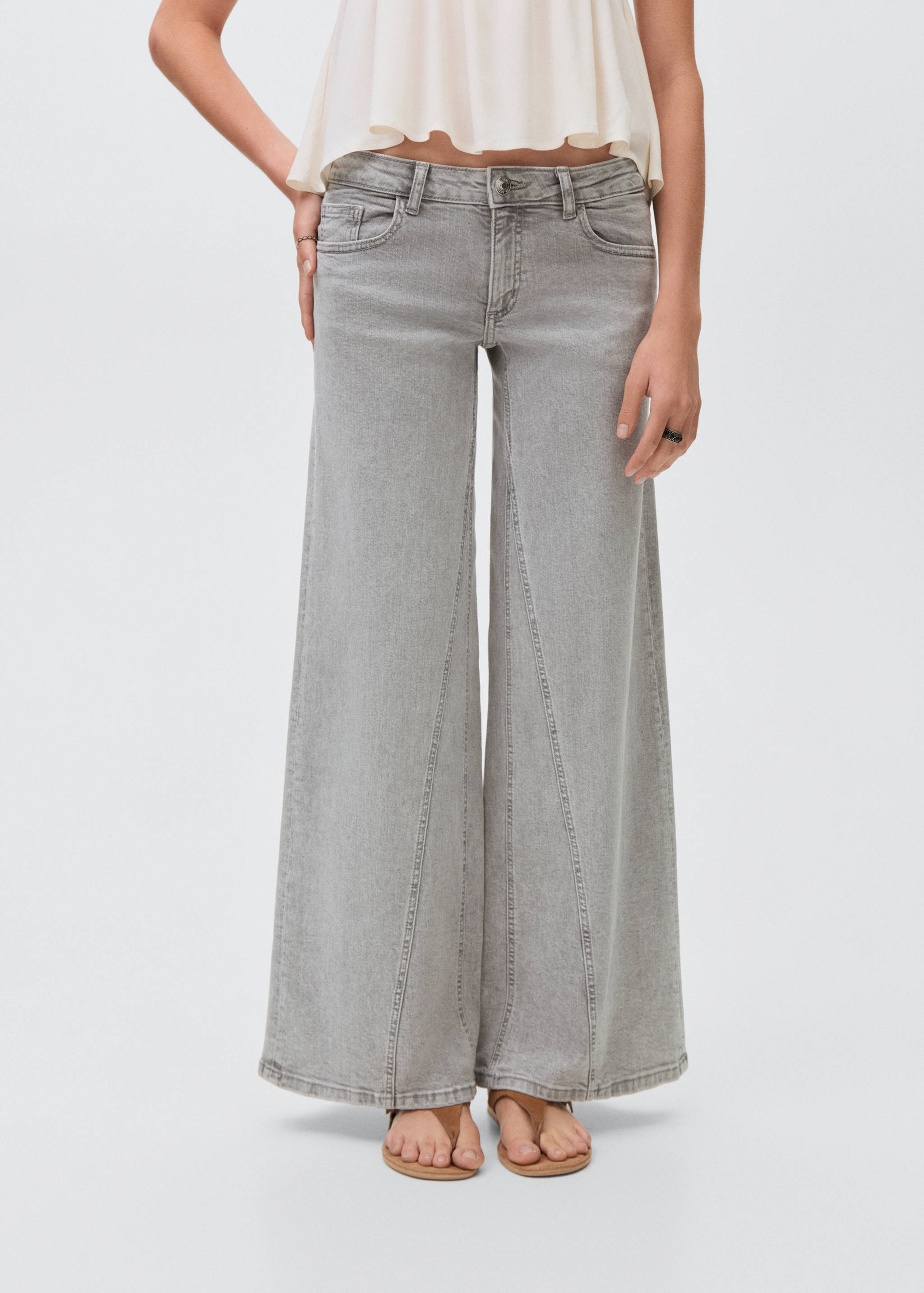 Jean taille basse large - Plan moyen