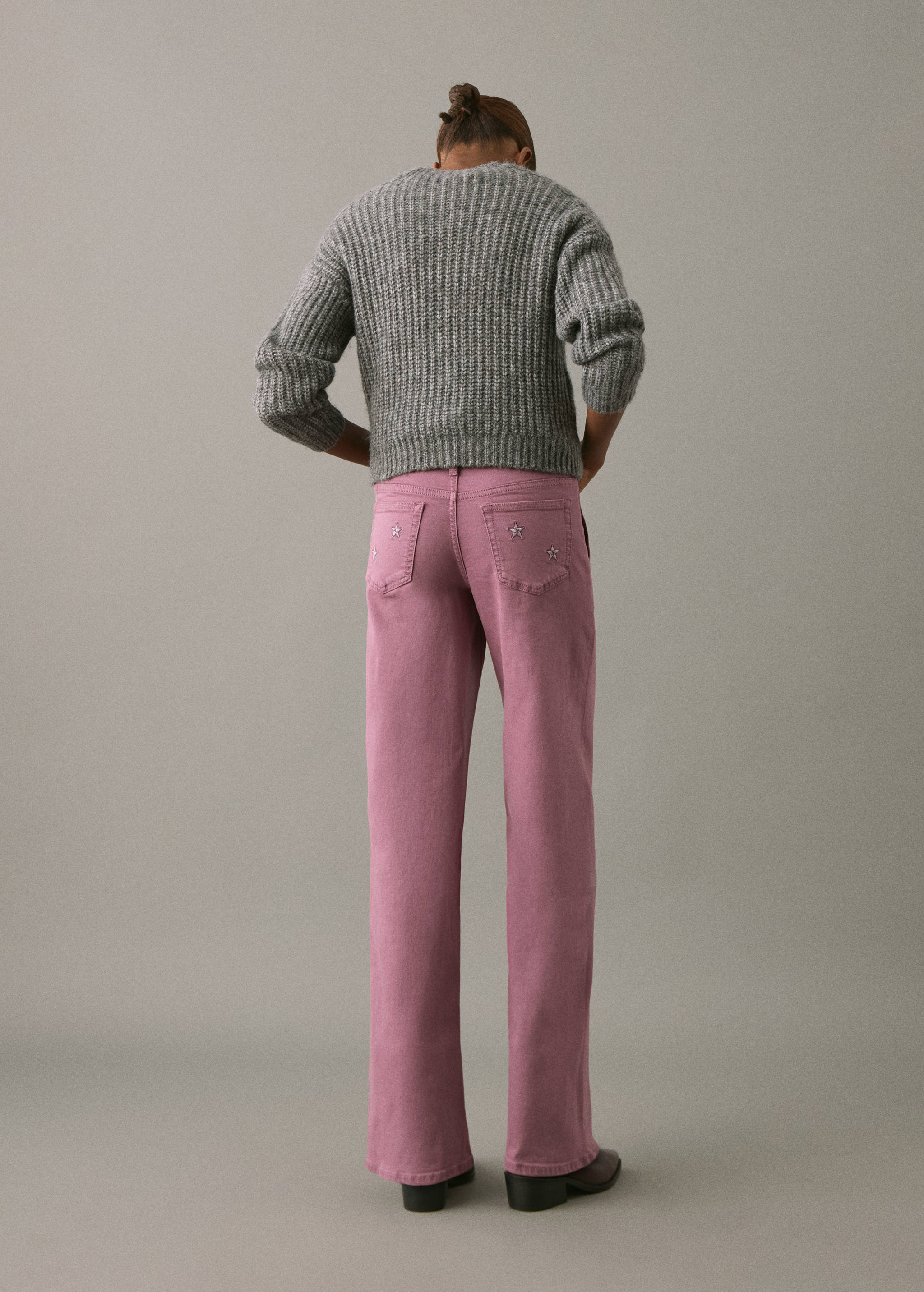 Straight-fit jeans with stars - Reverse of the article