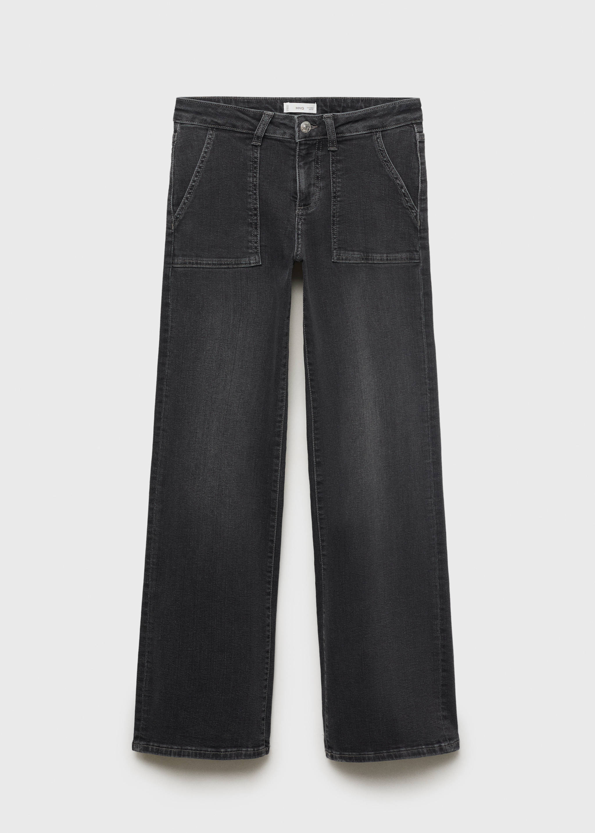 Culotte jeans with embroidered stars - Article without model