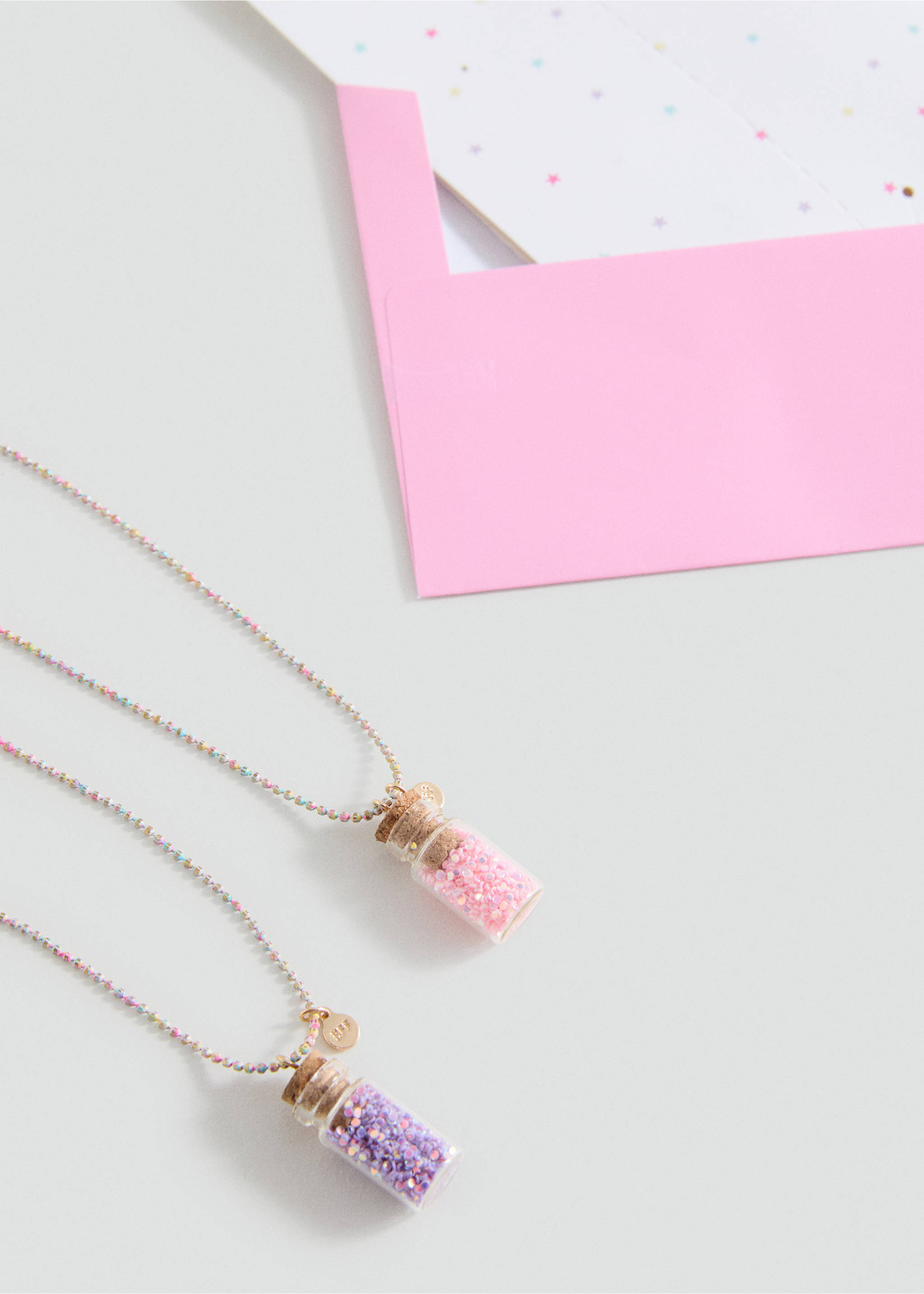 2 pack of necklaces - Medium plane, Pink. Ref: 17011202-00.