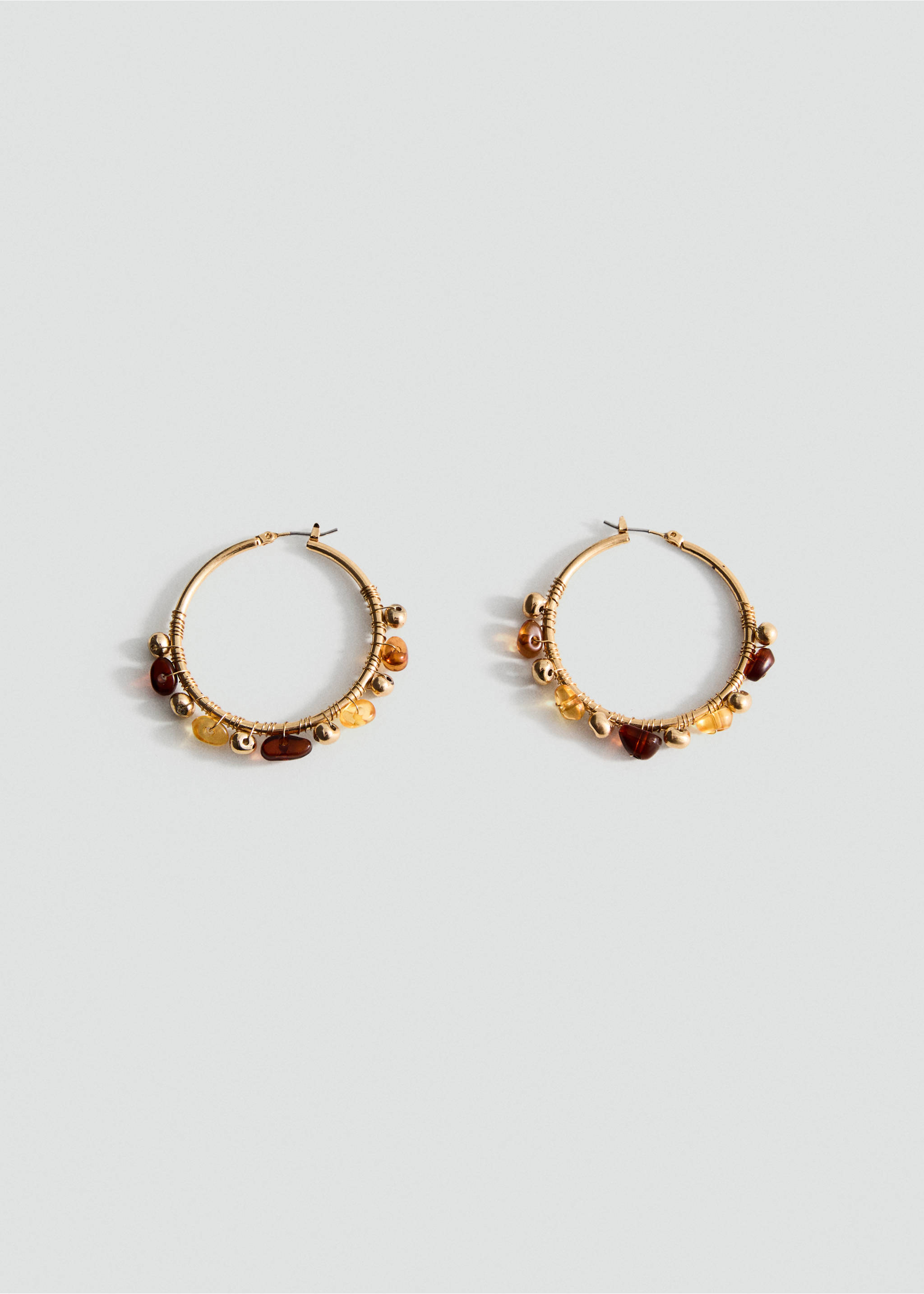 Combination bead earrings - Article without model, Gold. Ref: 17011208-00.