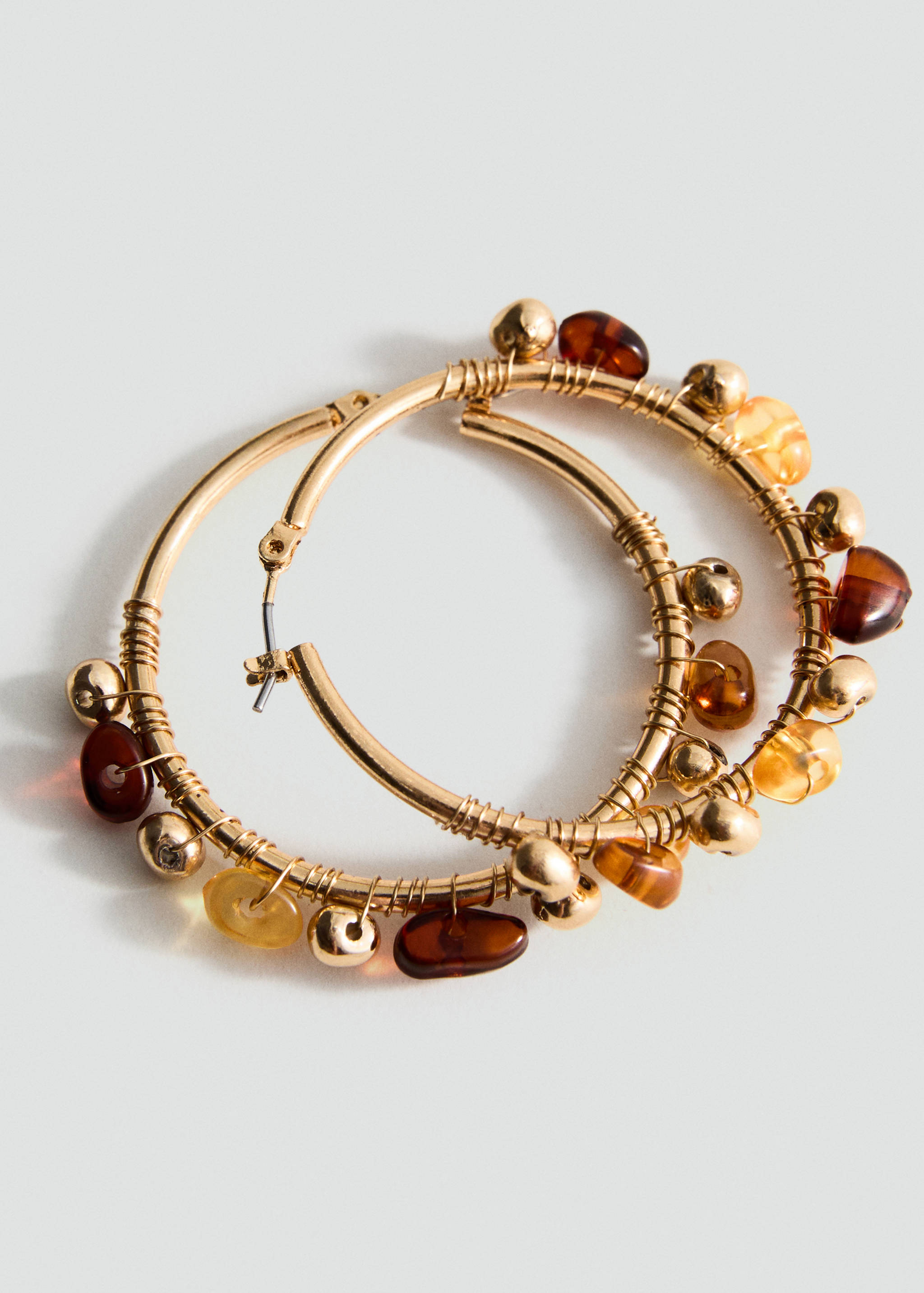 Combination bead earrings - Medium plane