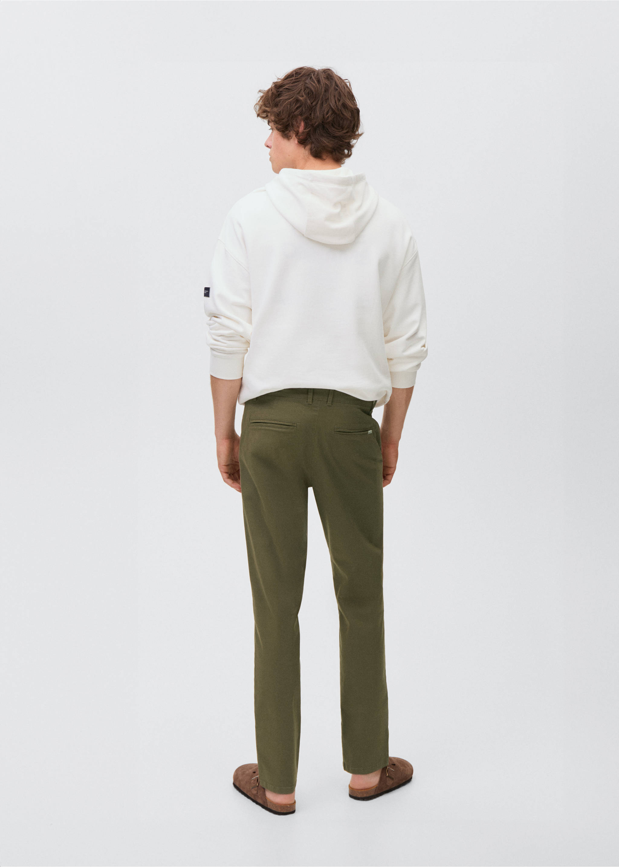 Stretchy chinos - Reverse of the article, Khaki. Ref: 17011216-00.