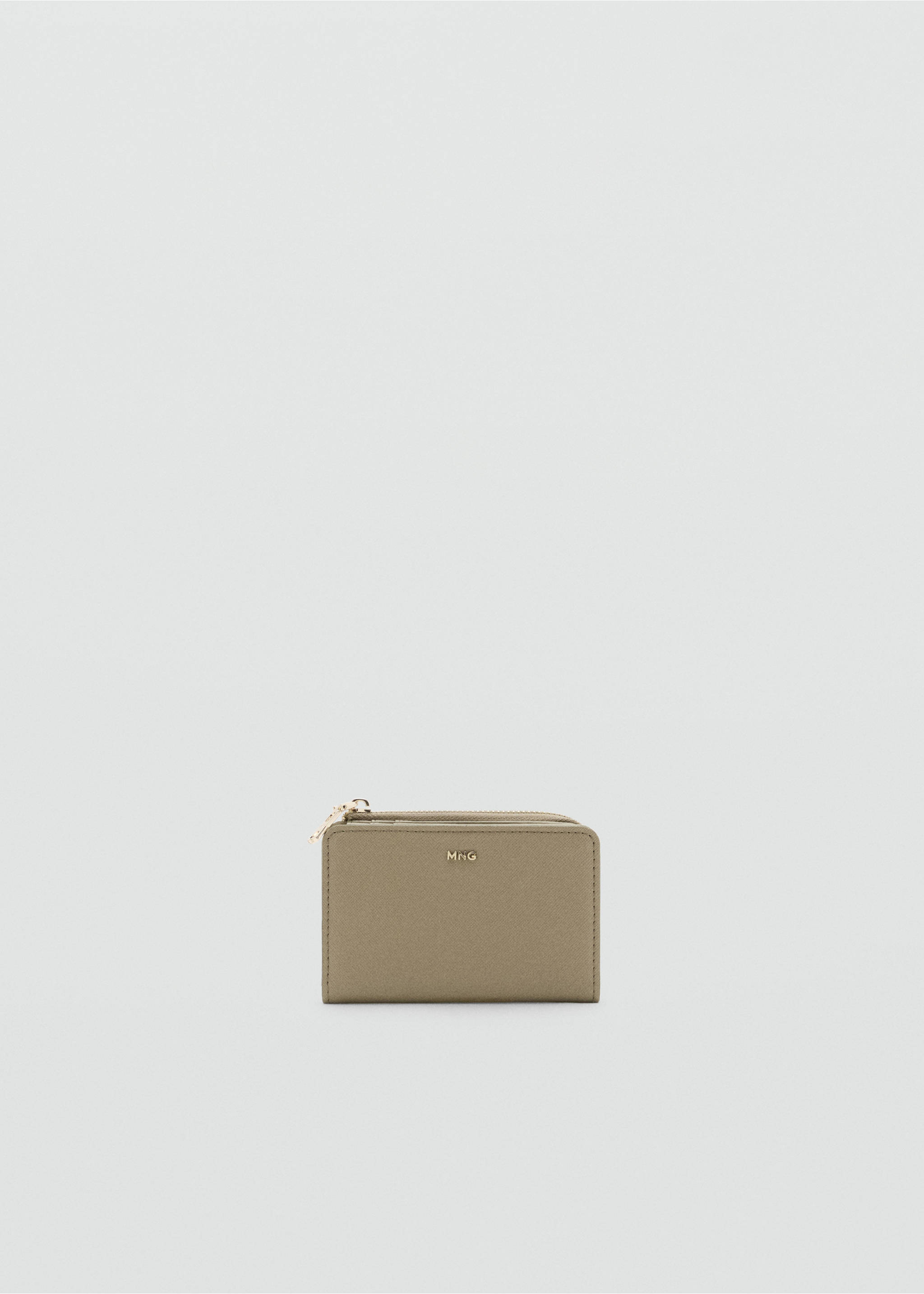 Small wallet with Saffiano effect - Article without model, Khaki. Ref: 17011217-00.