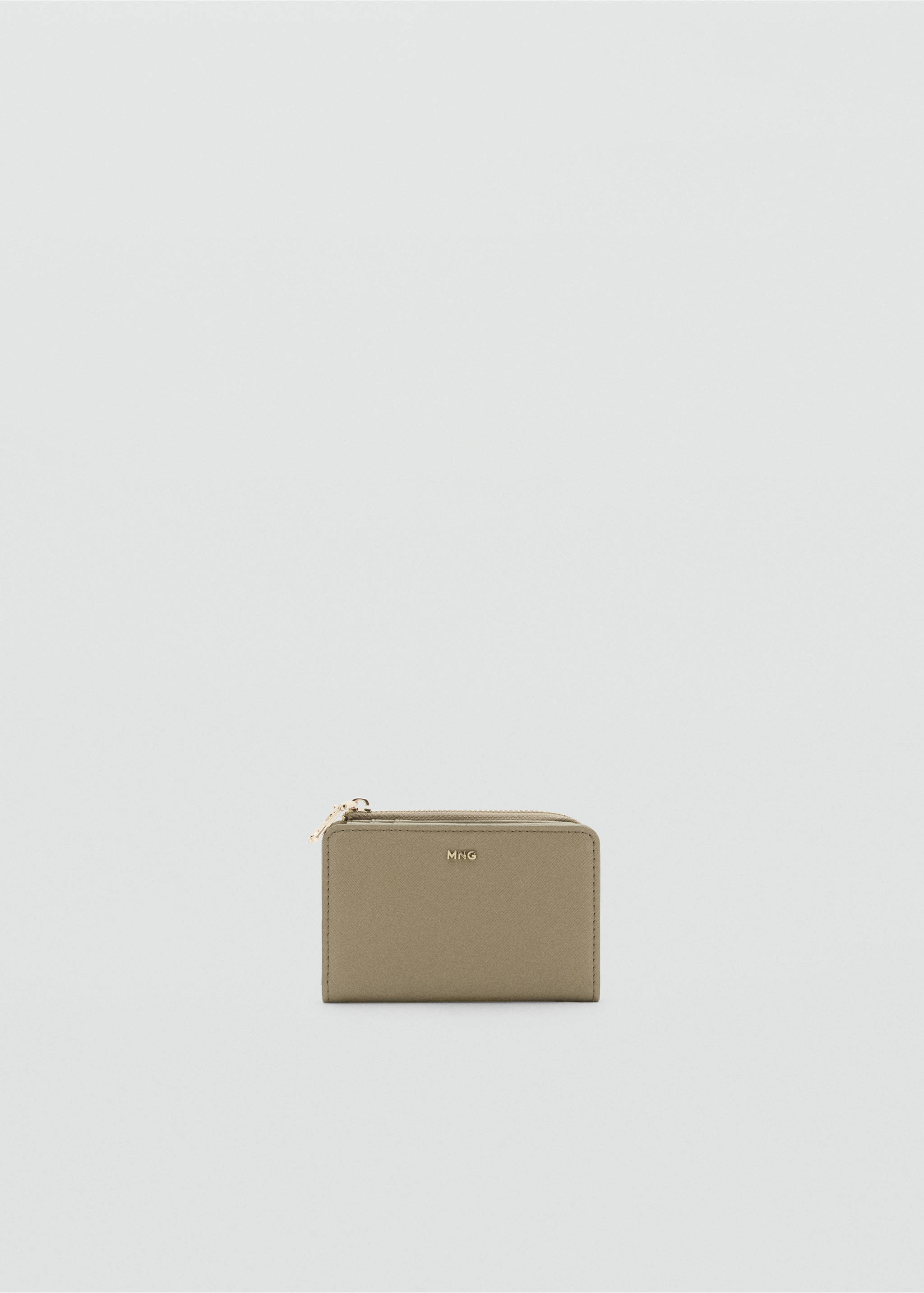 Small wallet with Saffiano effect - Article without model, Khaki. Ref: 17011217-00.