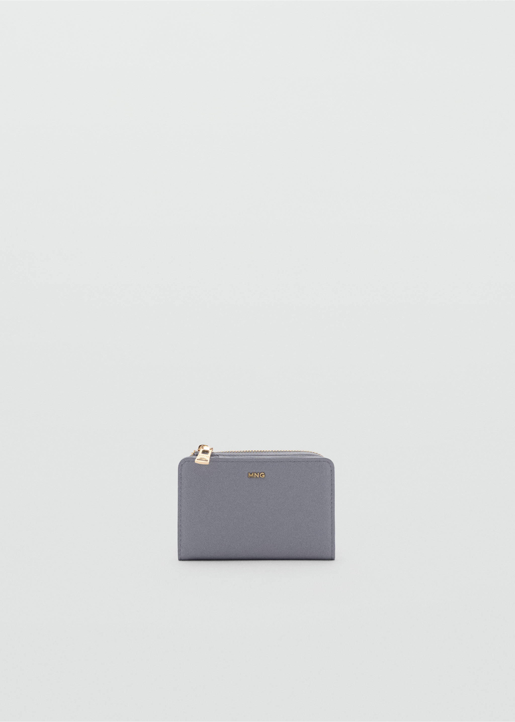 Small wallet with Saffiano effect - Article without model, Light/Pastel Grey. Ref: 17011217-00.