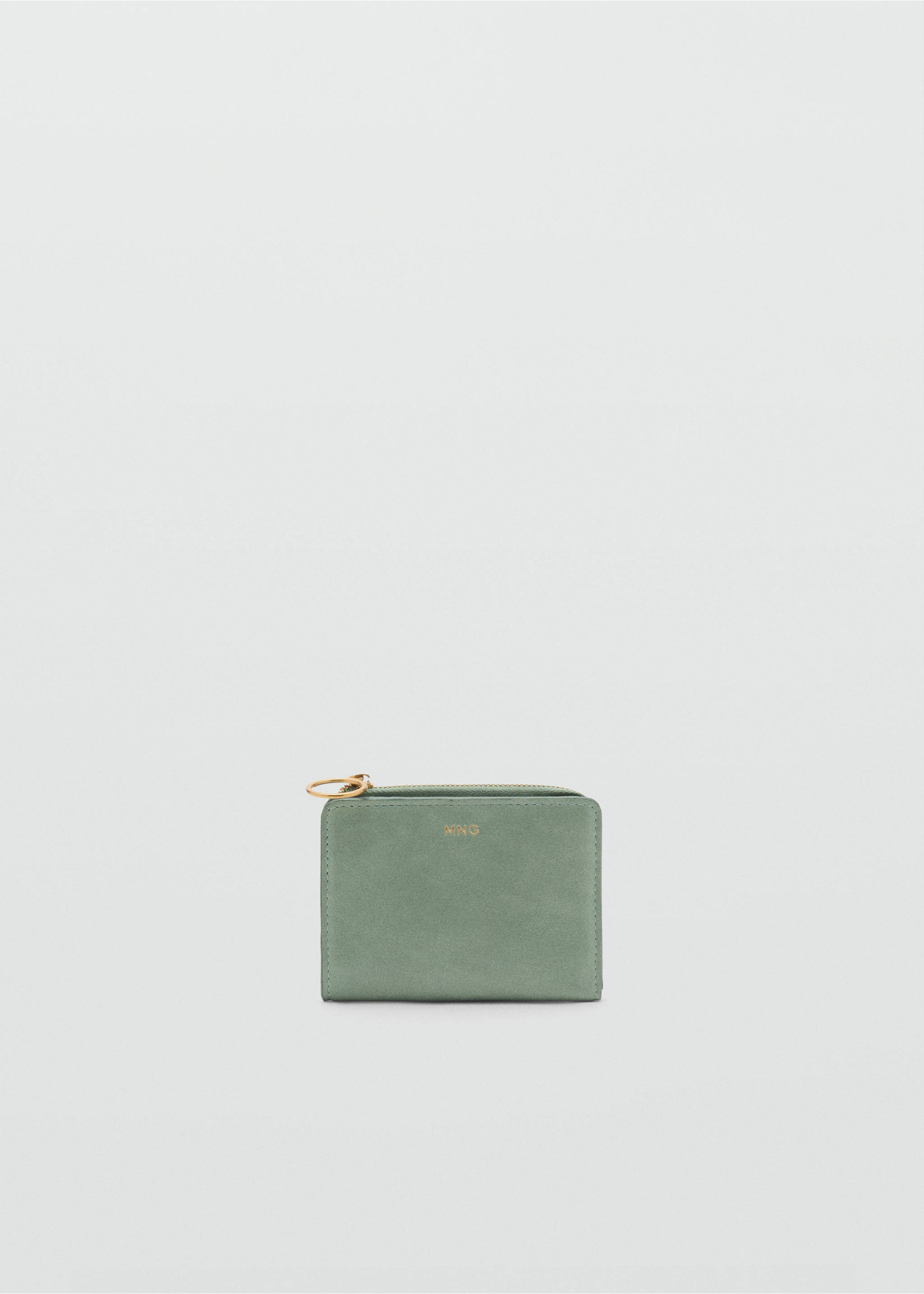 Embossed faux-leather purse - Article without model, Aqua Green. Ref: 17011218-00.