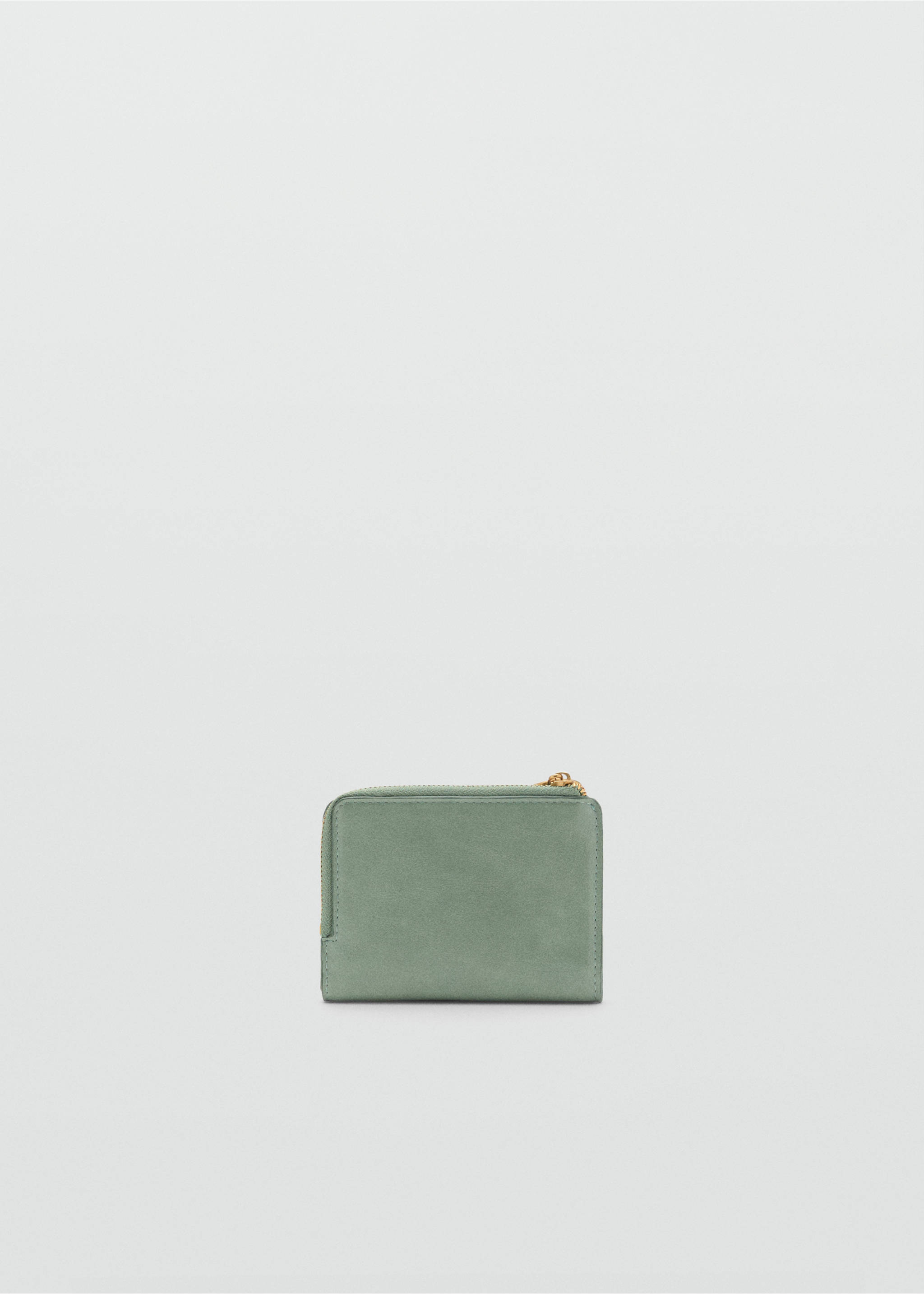 Embossed faux-leather purse - Medium plane, Aqua Green. Ref: 17011218-00.