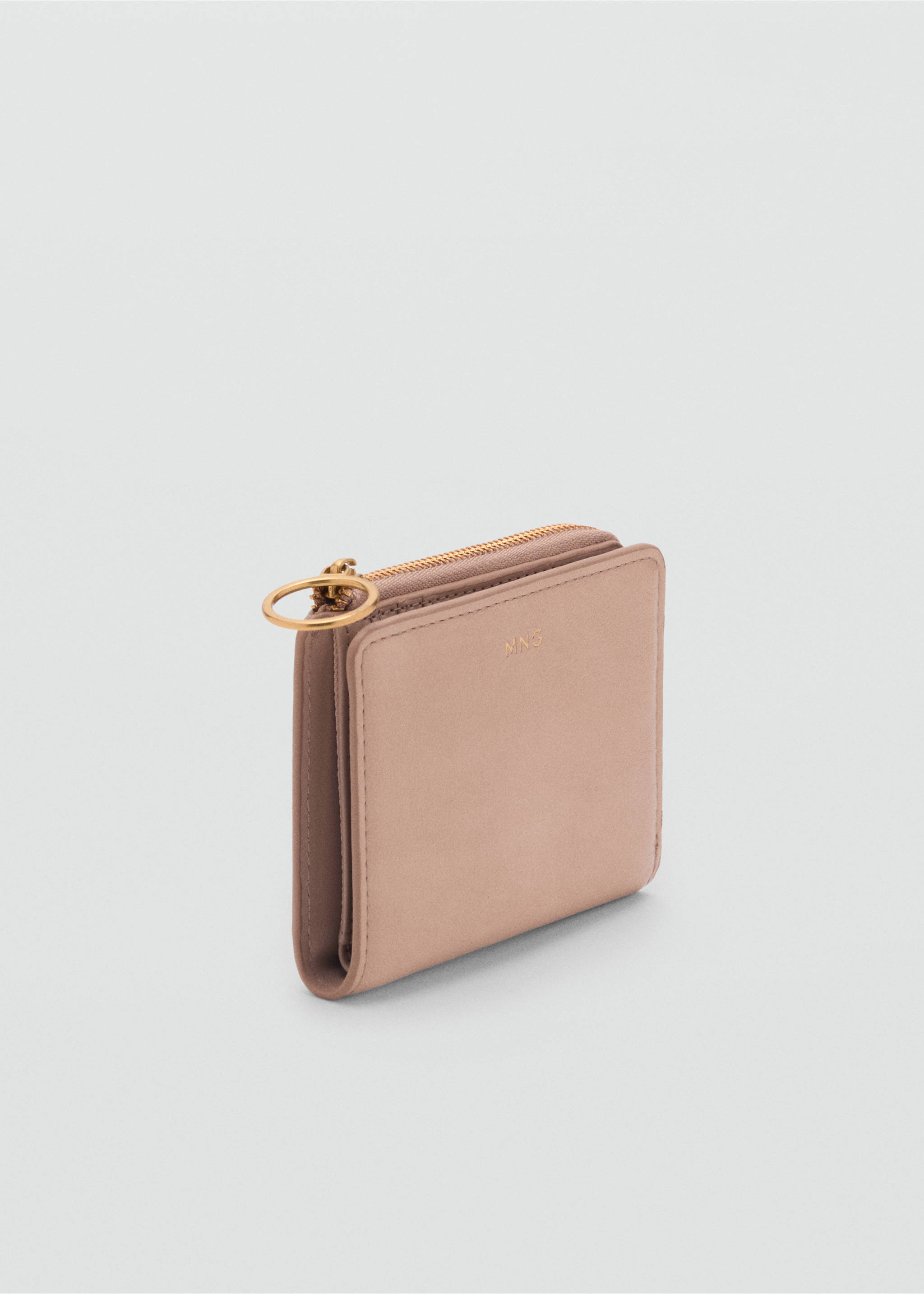 Embossed faux-leather purse - Medium plane, Pastel Pink. Ref: 17011218-00.