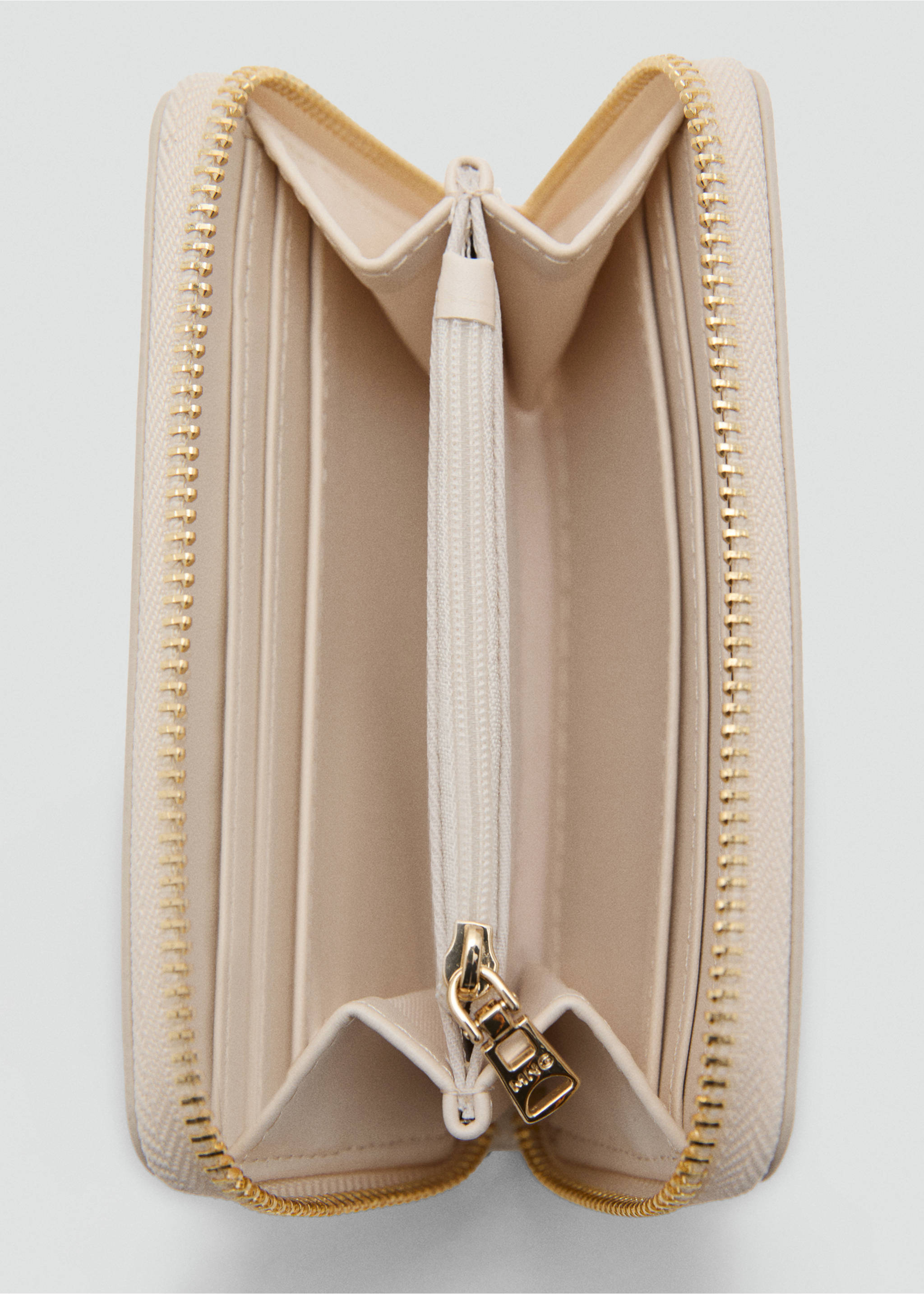 Medium wallet with saffiano effect - Details of the article 1, Off White. Ref: 17011219-00.