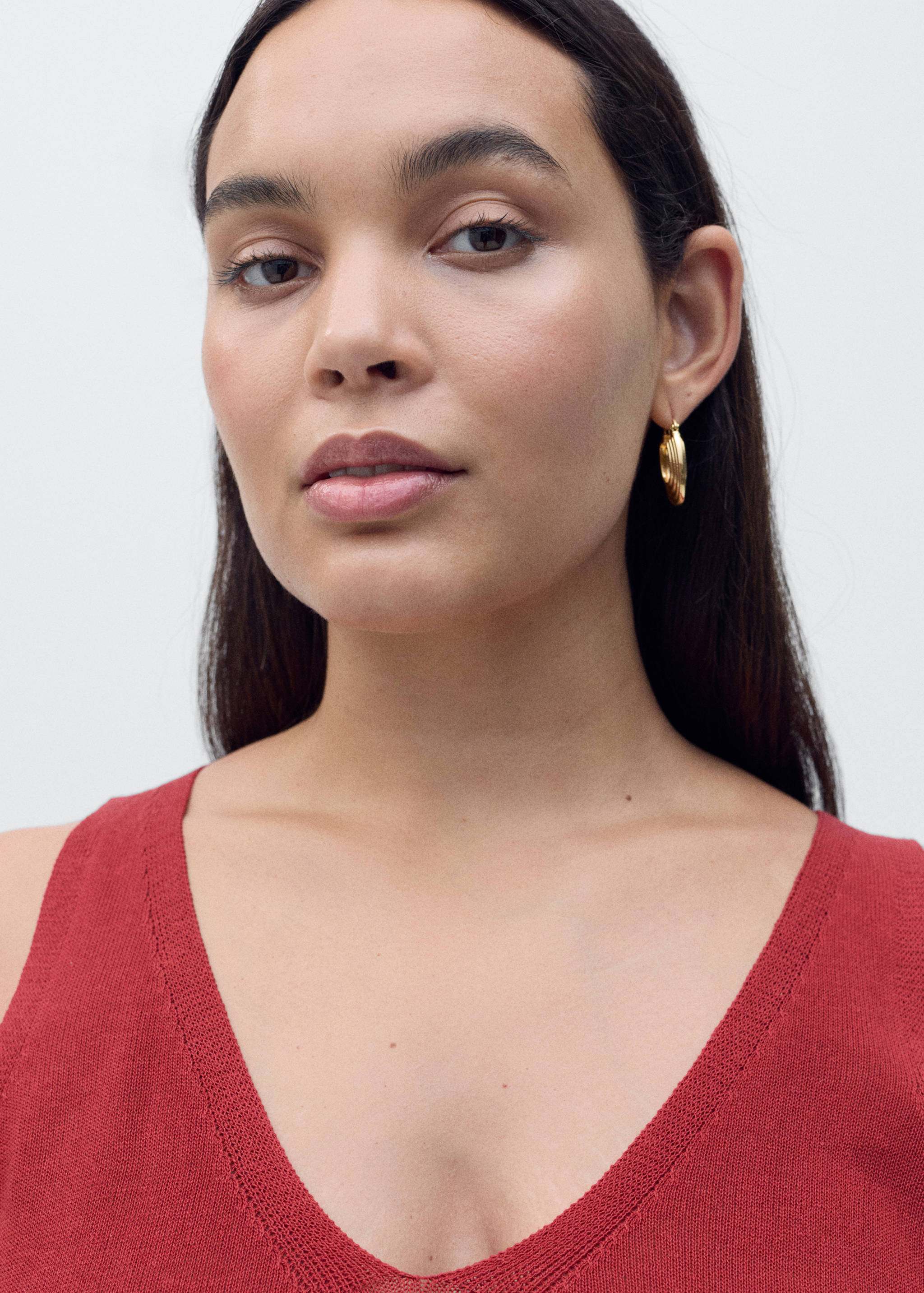 V-neck knit top - Details of the article 4